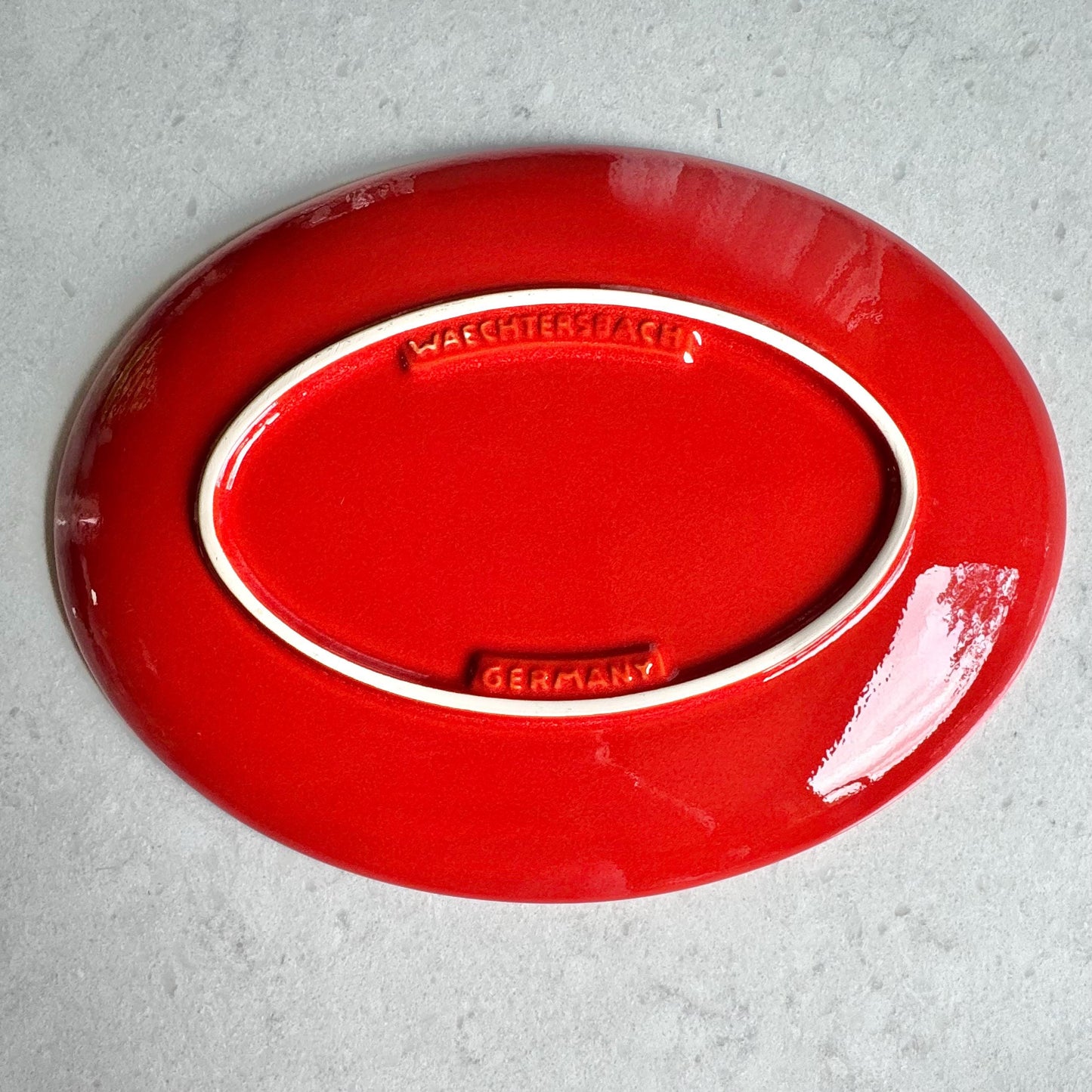 Vintage Waechtersbach Red Christmas Tree Oval Platter