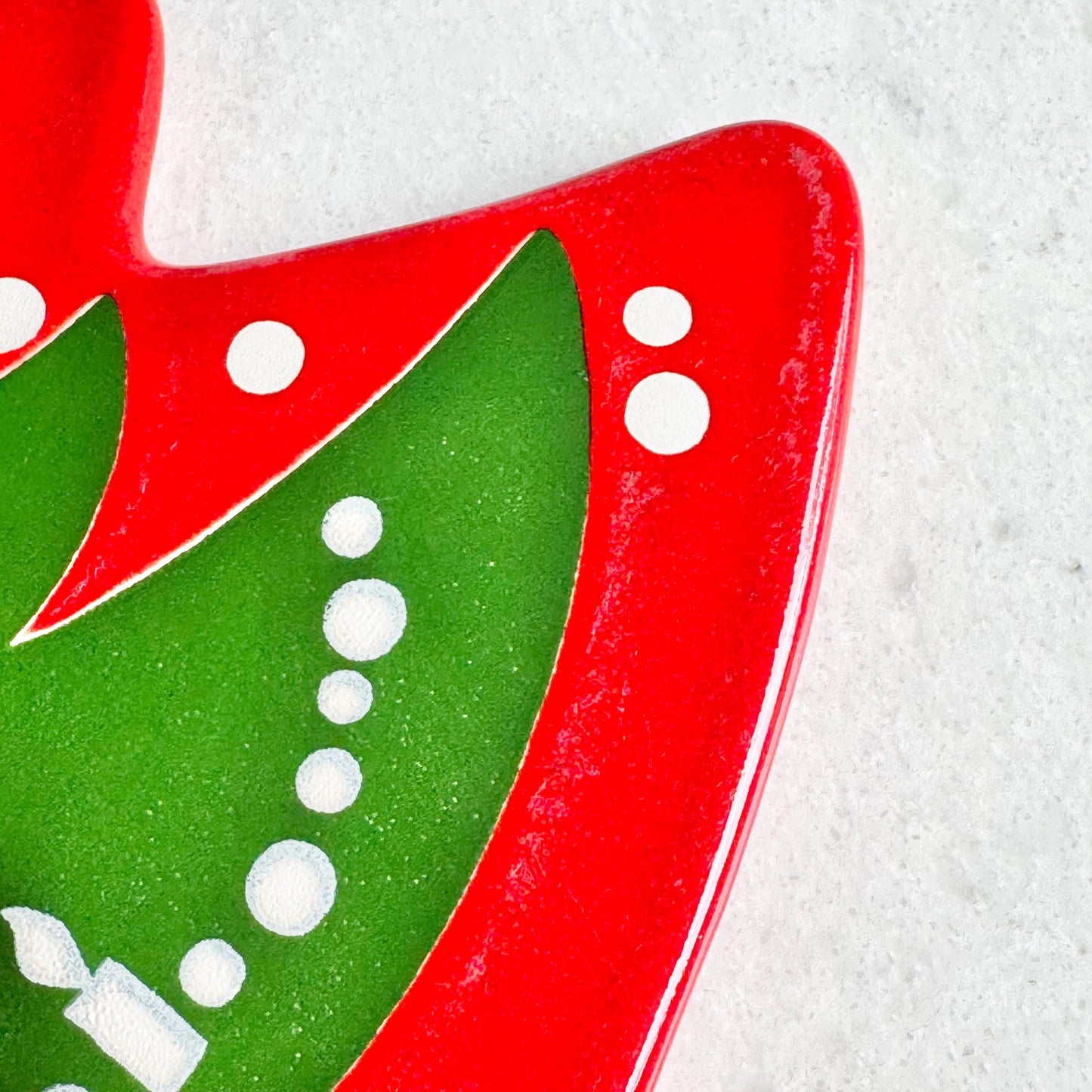 Vintage Waechtersbach Red Christmas Tree Cheese Plate Trivet