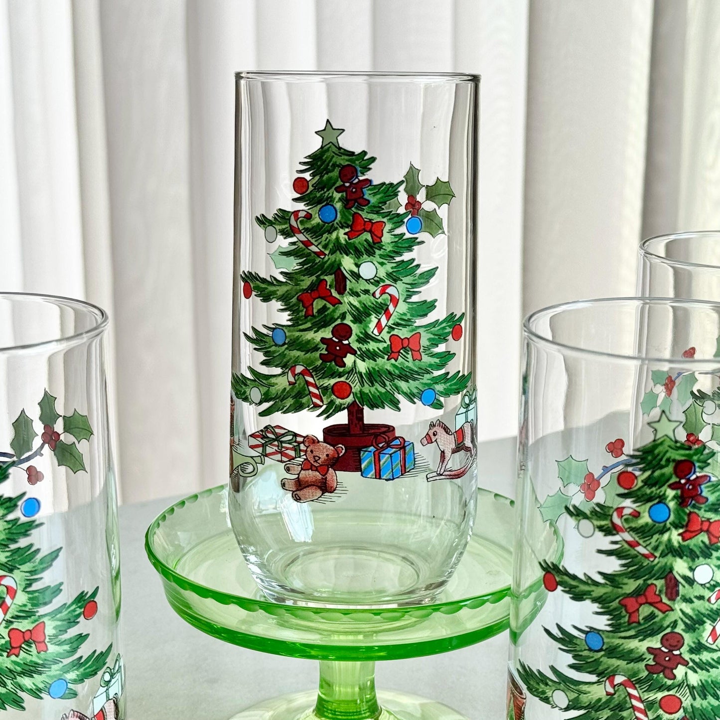 Vintage Luminarc Noel Glasses - Set of 8 Tumblers