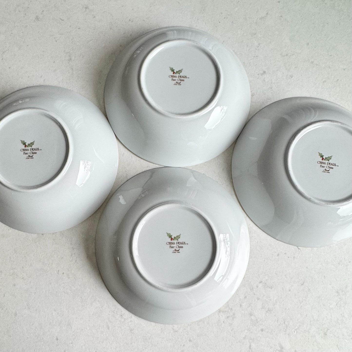 Vintage China Pearl Noel Serving Bowls - 4 Available