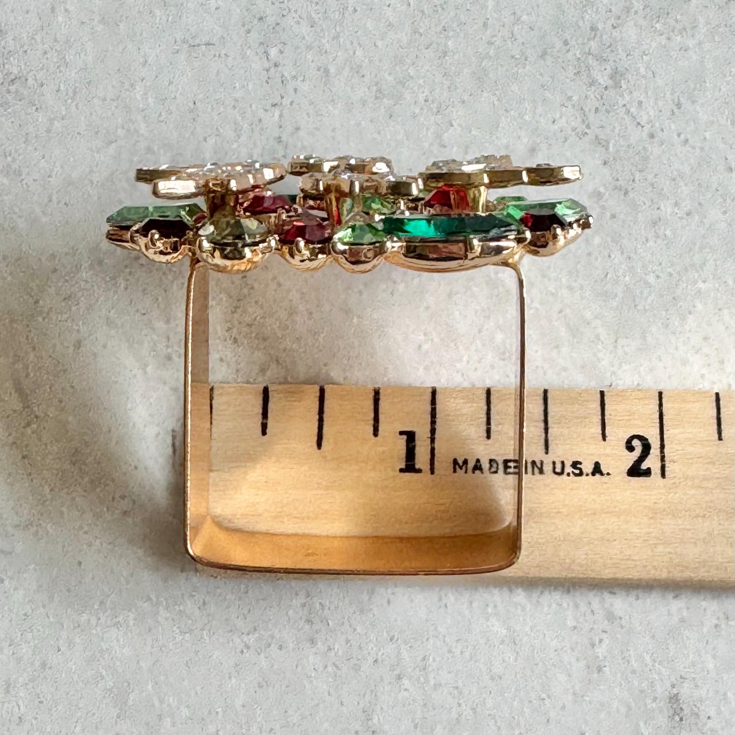 Vintage Kim Seybert Holiday Wreath Jeweled Napkin Rings - Set of 4