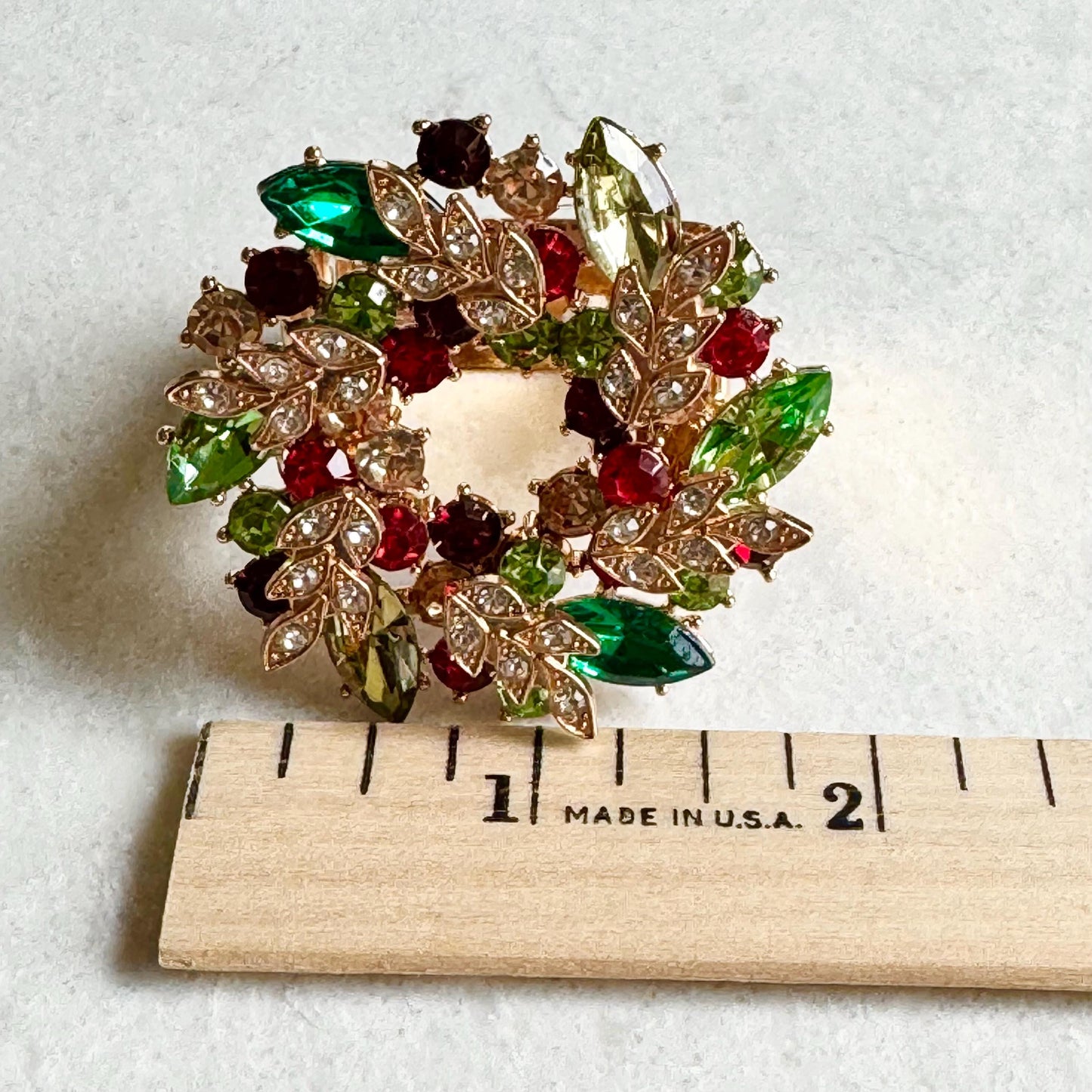 Vintage Kim Seybert Holiday Wreath Jeweled Napkin Rings - Set of 4