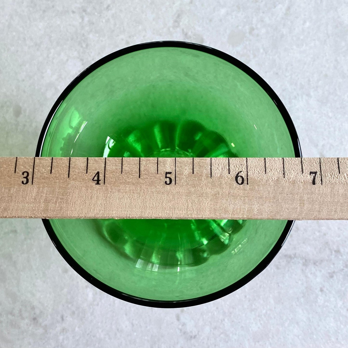 Vintage Anchor Hocking Burple Green Bubble Foot Glasses - Set of 4