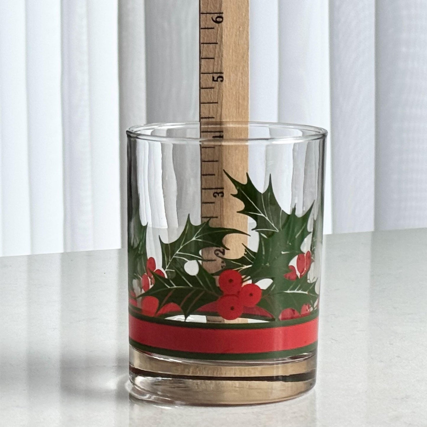 Vintage Libbey Holly and Berries Glasses - Set of 4 (#HB1)
