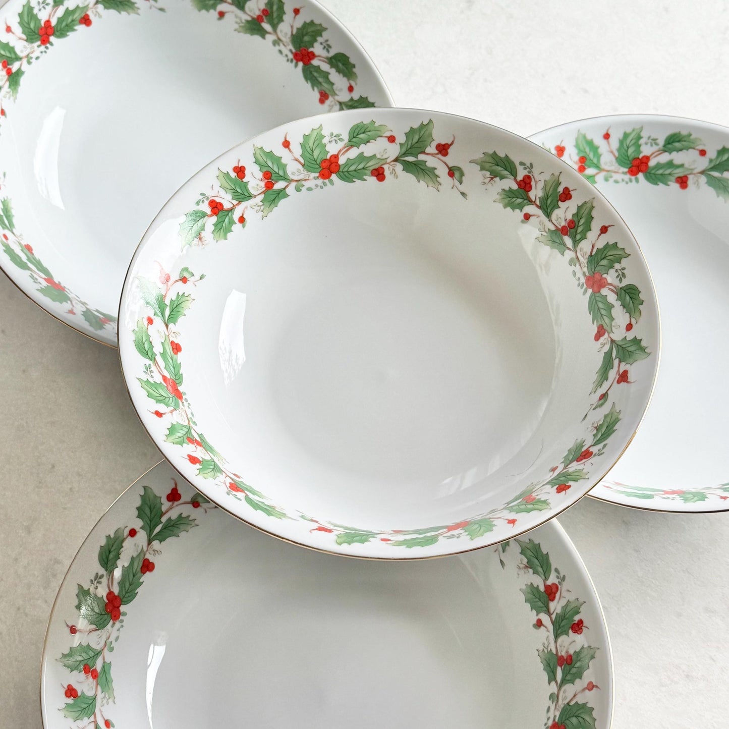 Vintage China Pearl Noel Serving Bowls - 4 Available