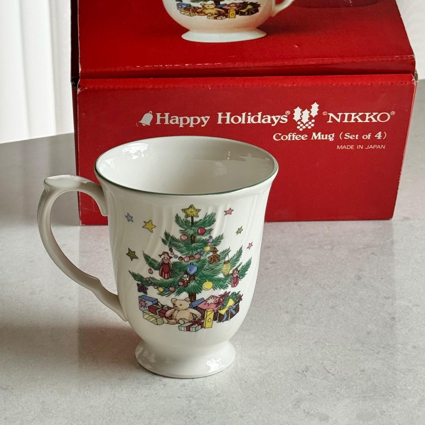 Vintage Nikko Happy Holidays Mugs - Set of 4