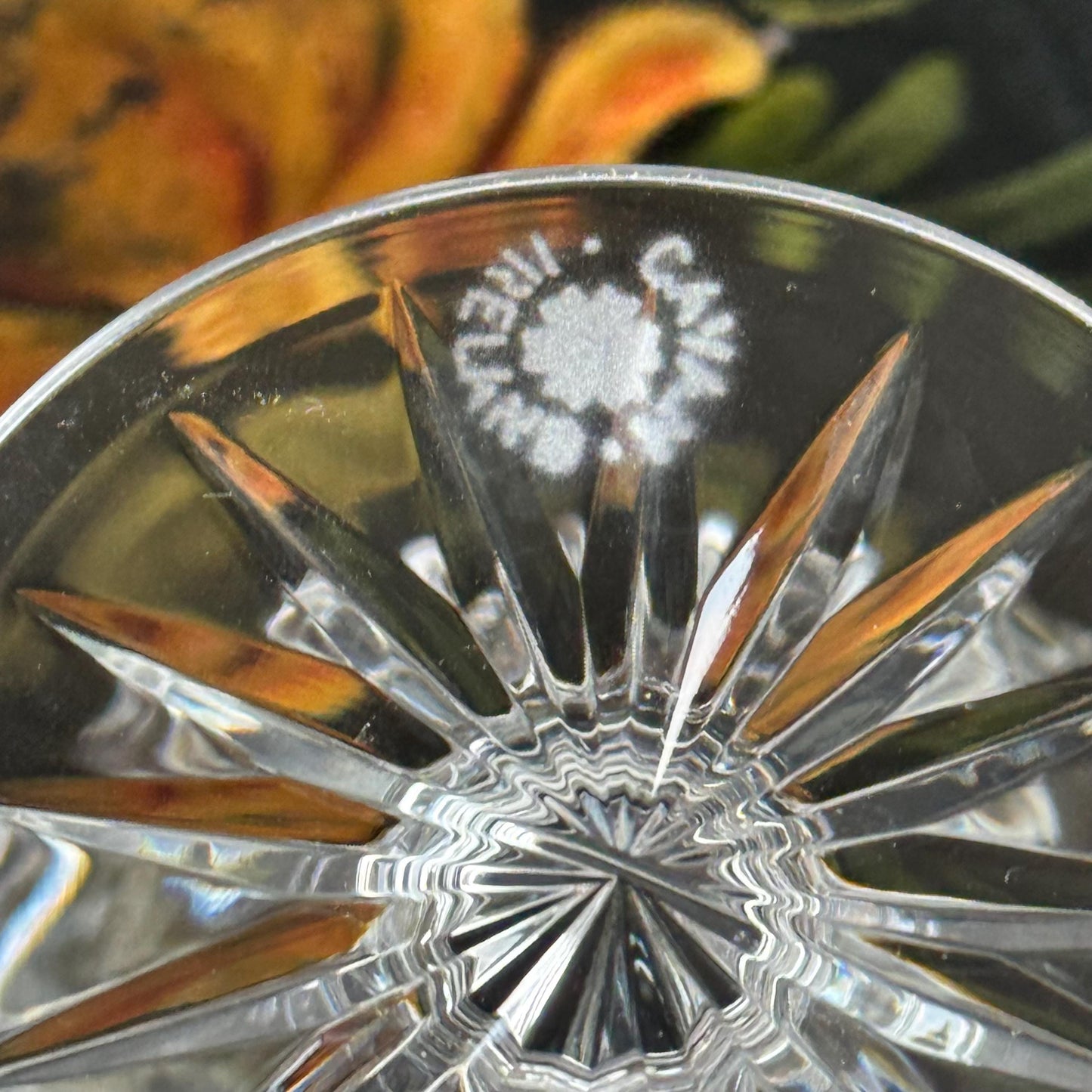 Vintage Irish Crystal Cavan Sheelin Decanter and Four (4) Glasses