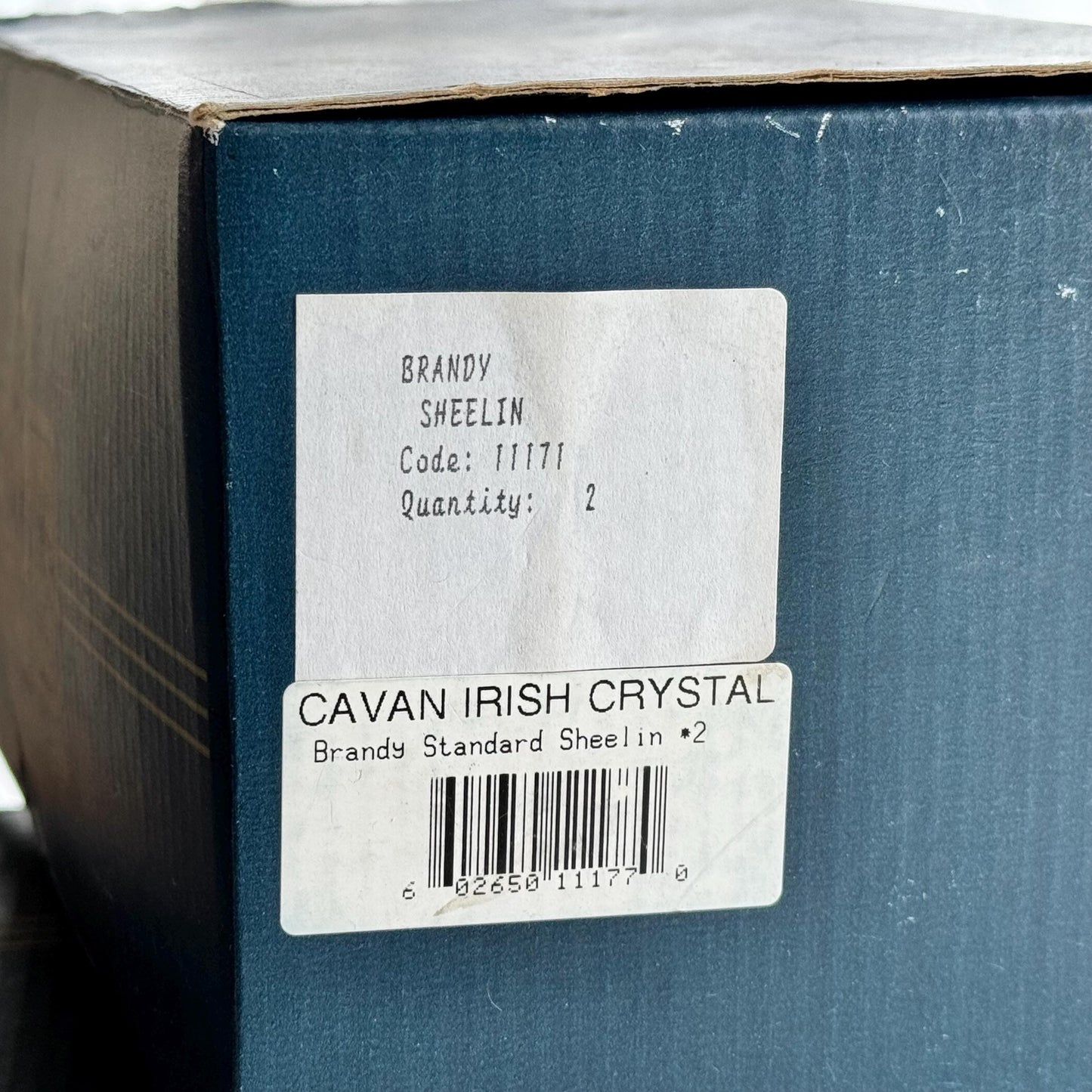Vintage Irish Crystal Cavan Sheelin Decanter and Four (4) Glasses