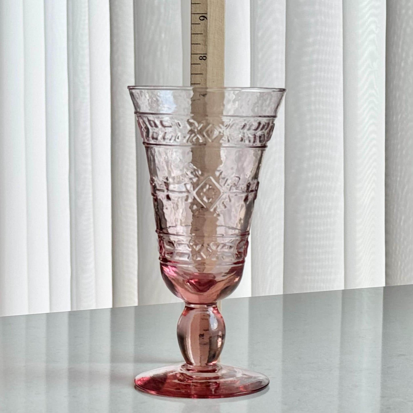 Vintage Mikasa Studio Nova Adirondack Pink Glasses (circa 1997 - 2000) - Set of 7