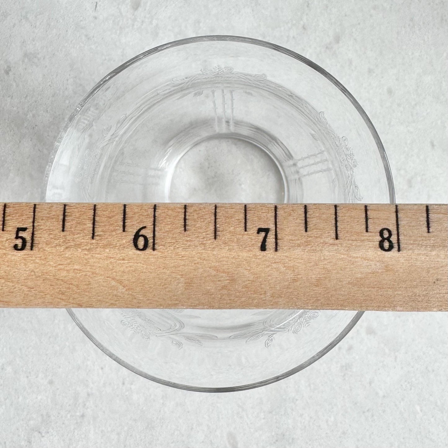 Vintage Etched Glasses - Set of 6 Tumblers