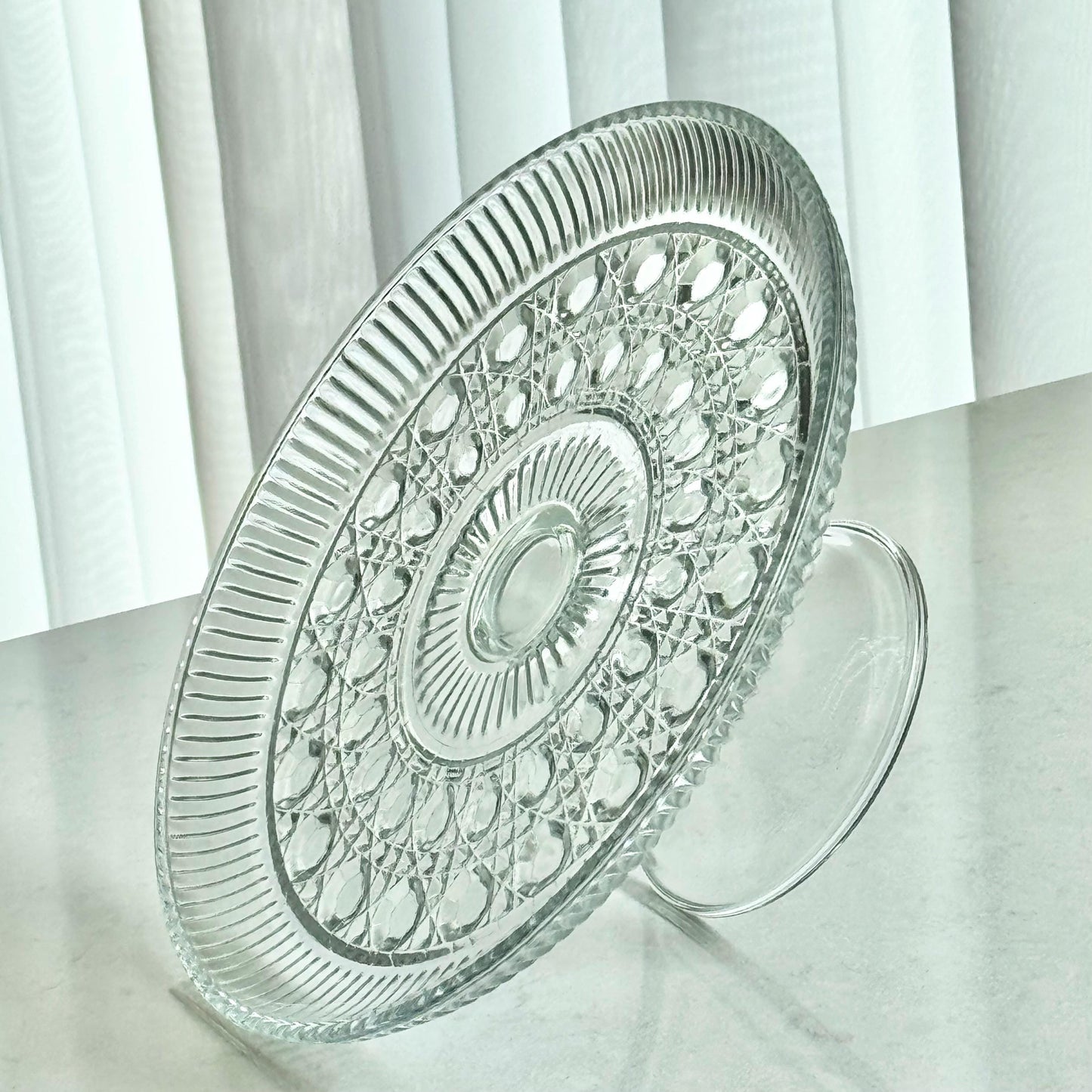Vintage Anchor Hocking Wexford 11 Inch Cake Stand (circa 1962 - 1998)