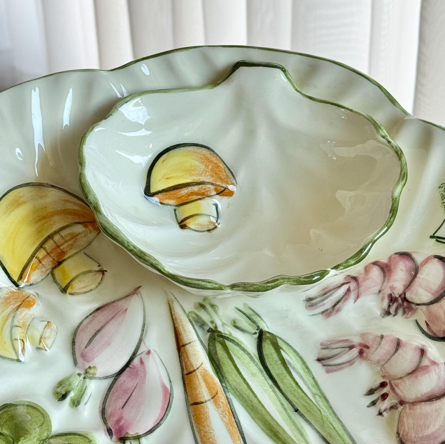 Vintage Los Angeles Pottery Large Dip and Chip/Veggie Platter