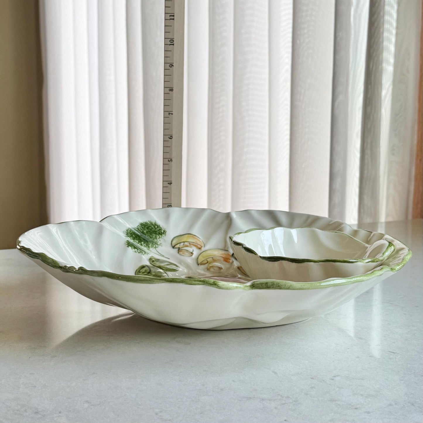 Vintage Los Angeles Pottery Large Dip and Chip/Veggie Platter