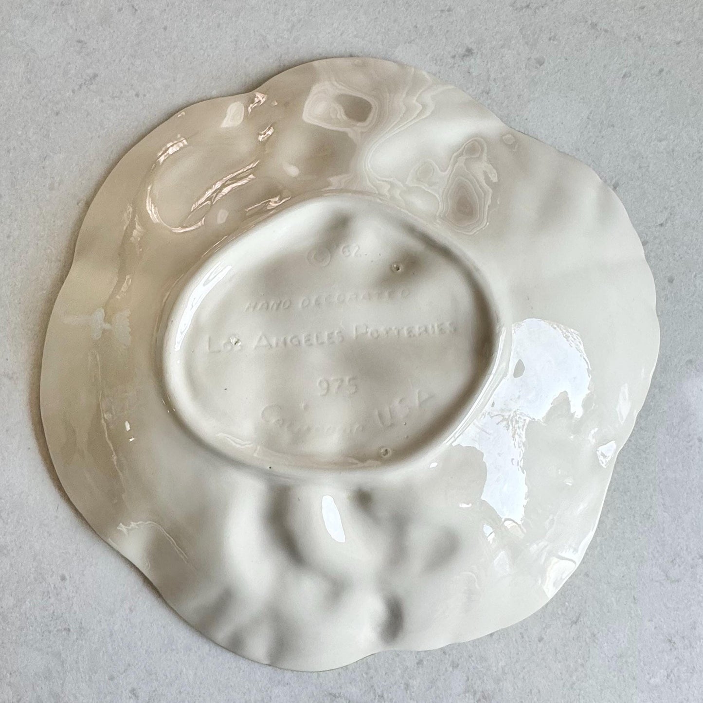 Vintage Los Angeles Pottery Large Dip and Chip/Veggie Platter