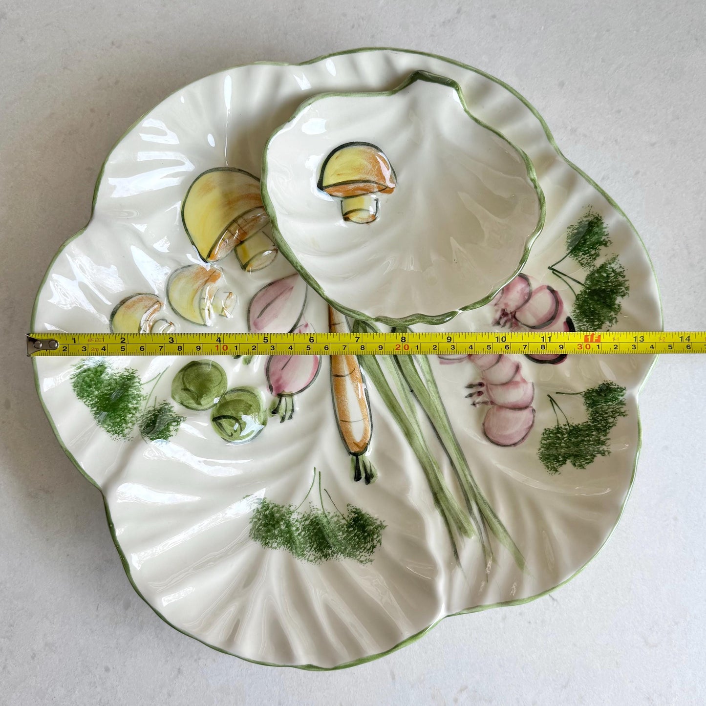Vintage Los Angeles Pottery Large Dip and Chip/Veggie Platter