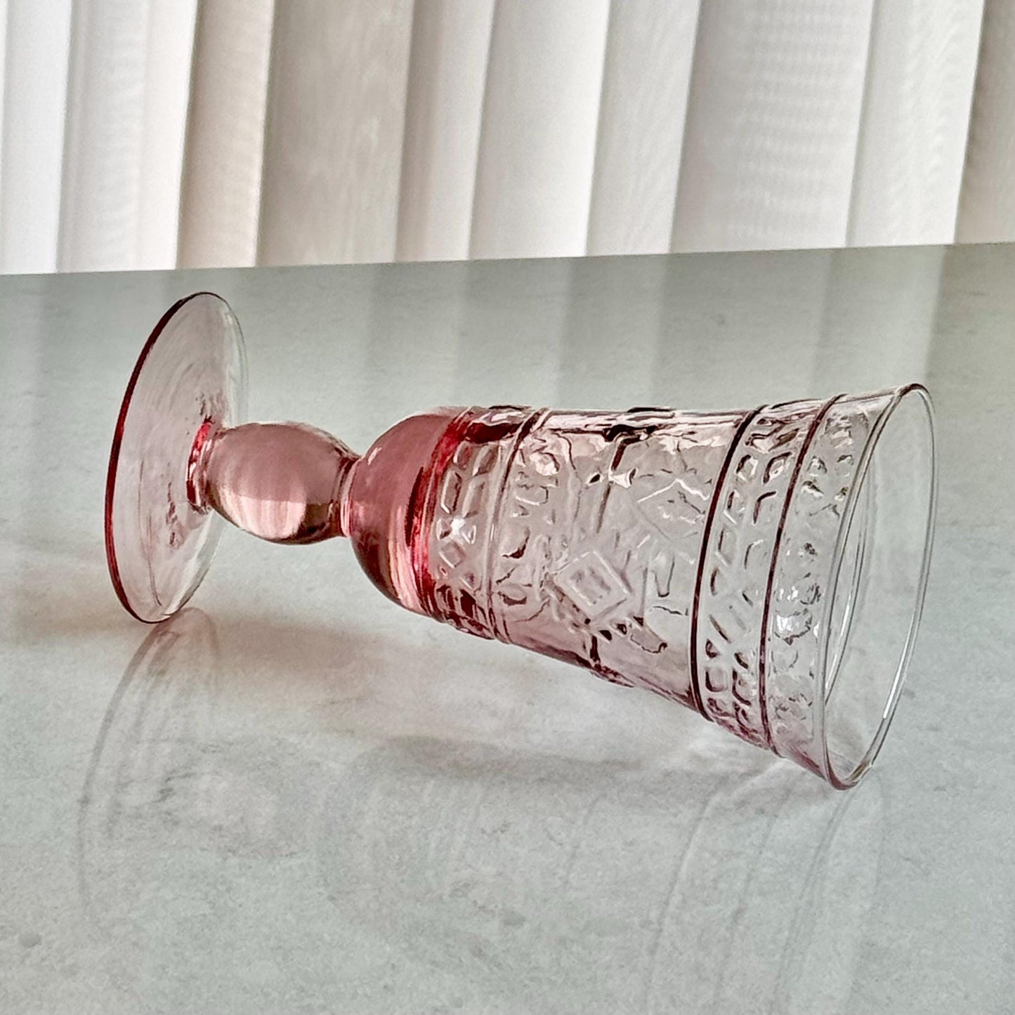 Vintage Mikasa Studio Nova Adirondack Pink Glasses (circa 1997 - 2000) - Set of 7