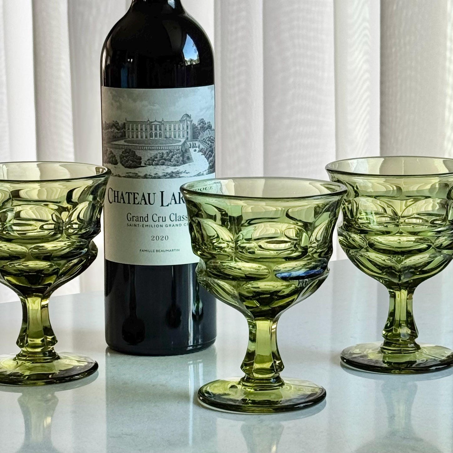 Vintage Fostoria Argus Green Glasses (circa 1963 - 1982) - Set of 6