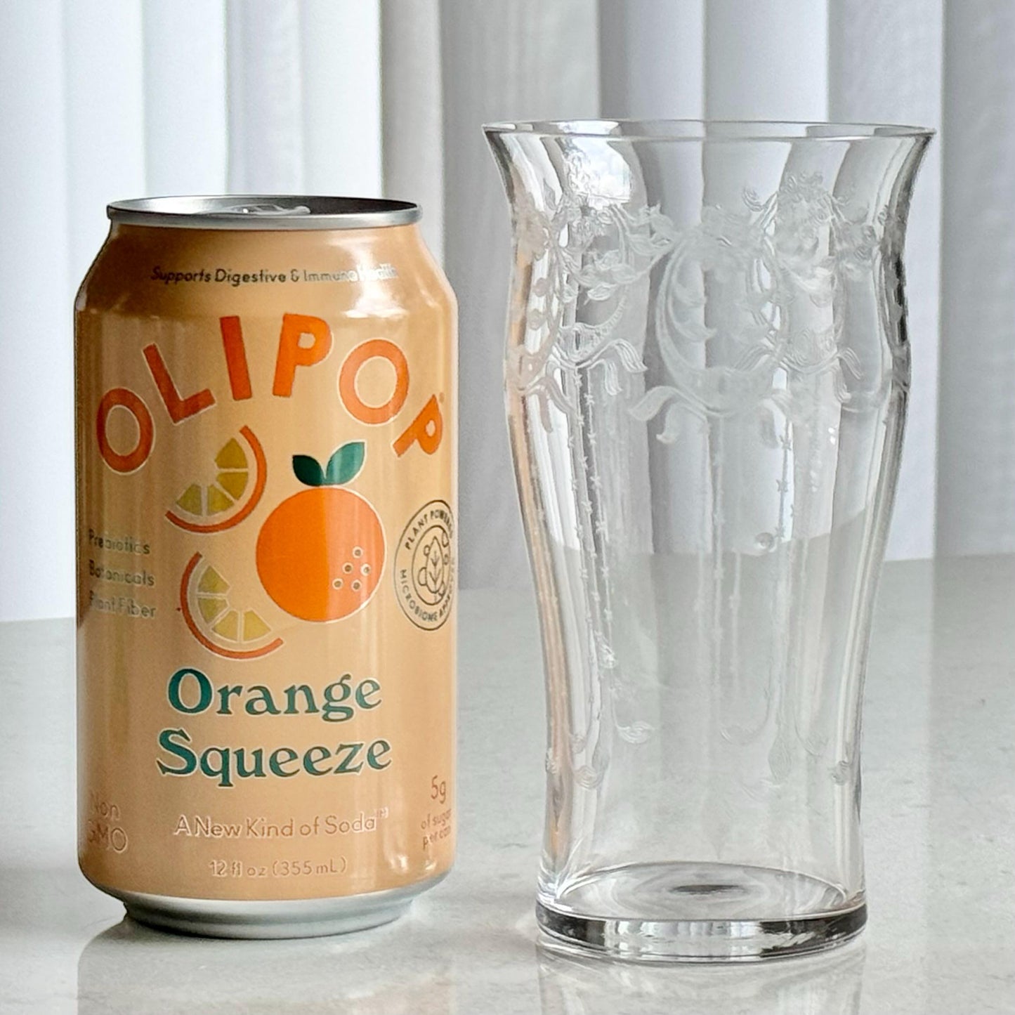 Vintage Etched Glasses - Set of 6 Tumblers