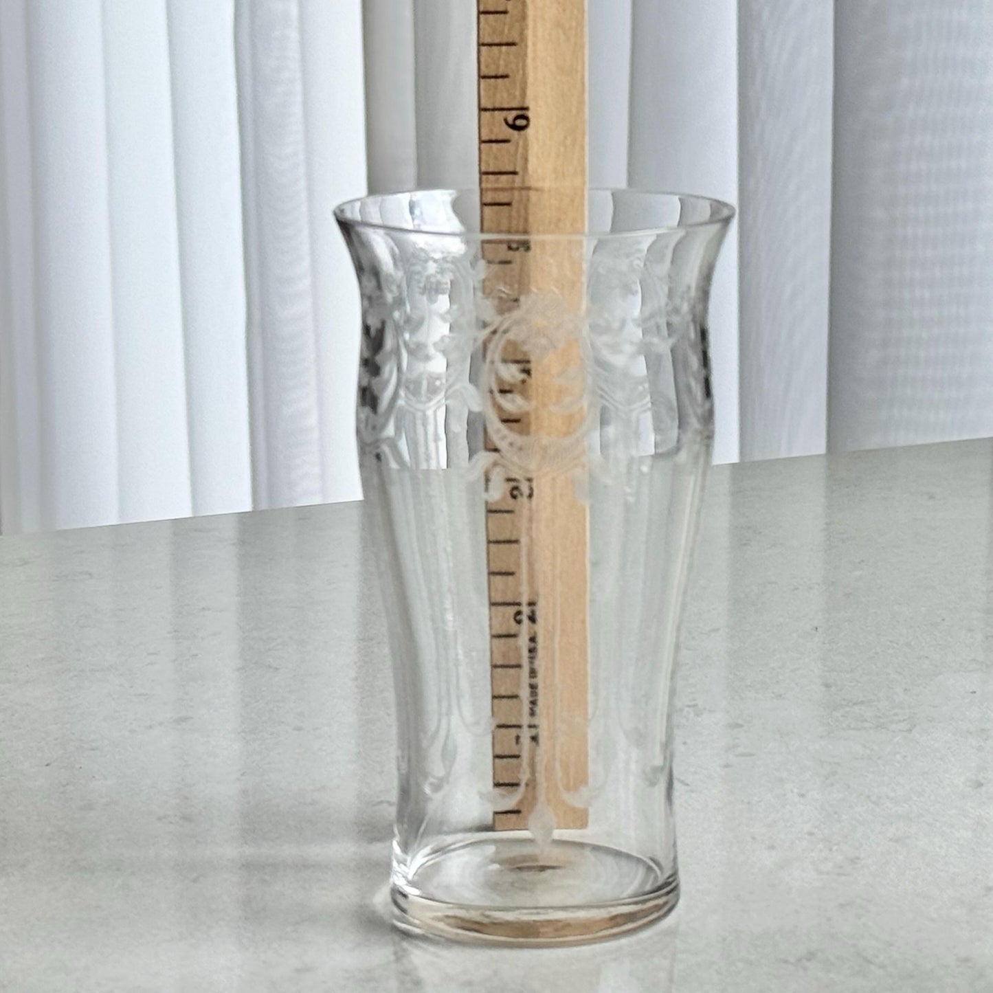 Vintage Etched Glasses - Set of 6 Tumblers