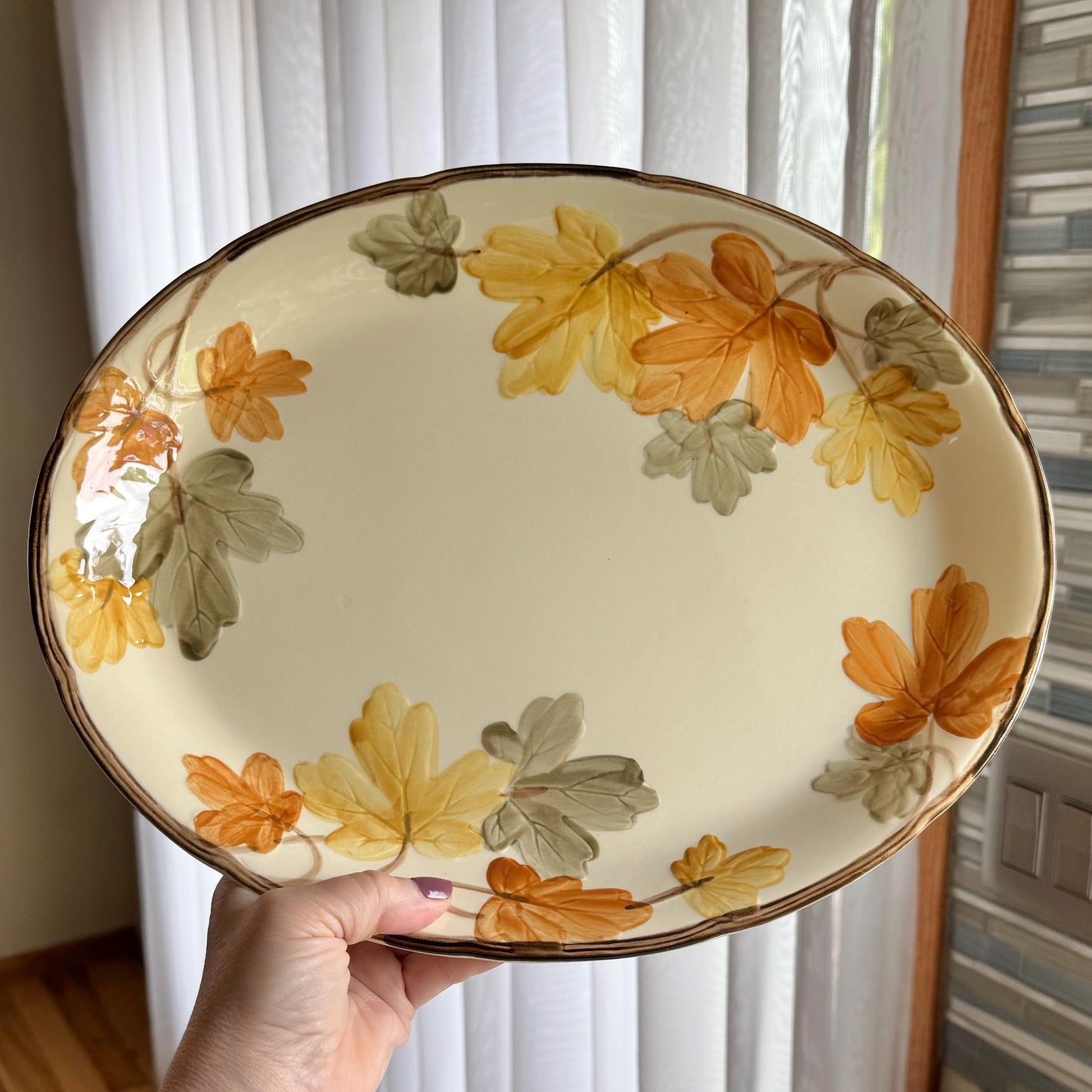 Vintage Franciscan October Leaves 14 inch Platter (circa 1977 - 1984)