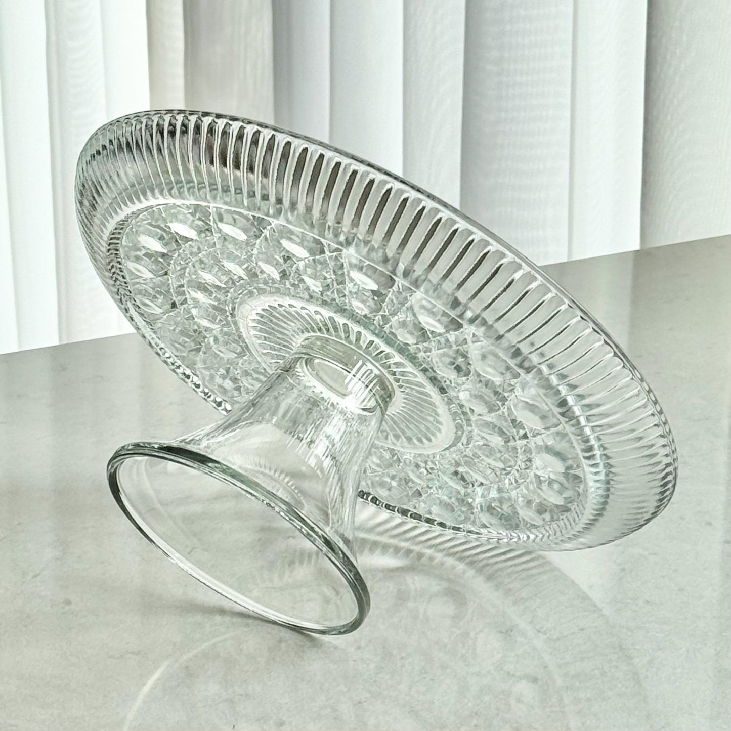 Vintage Anchor Hocking Wexford 11 Inch Cake Stand (circa 1962 - 1998)