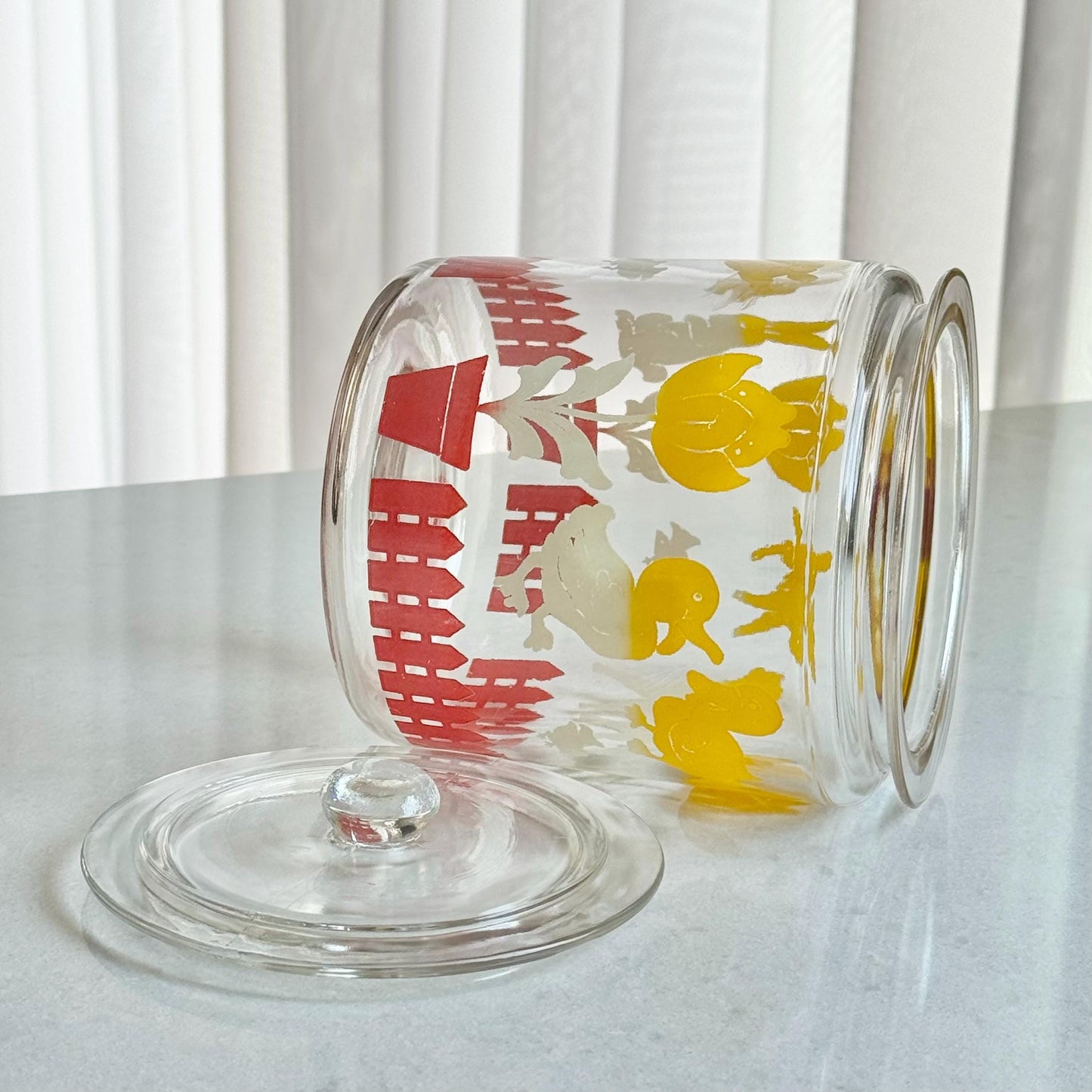 Vintage Anchor Hocking Covered Jar