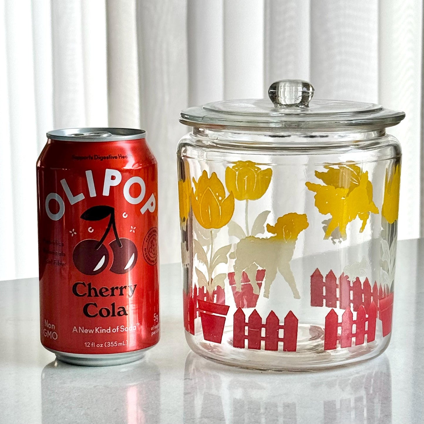 Vintage Anchor Hocking Covered Jar