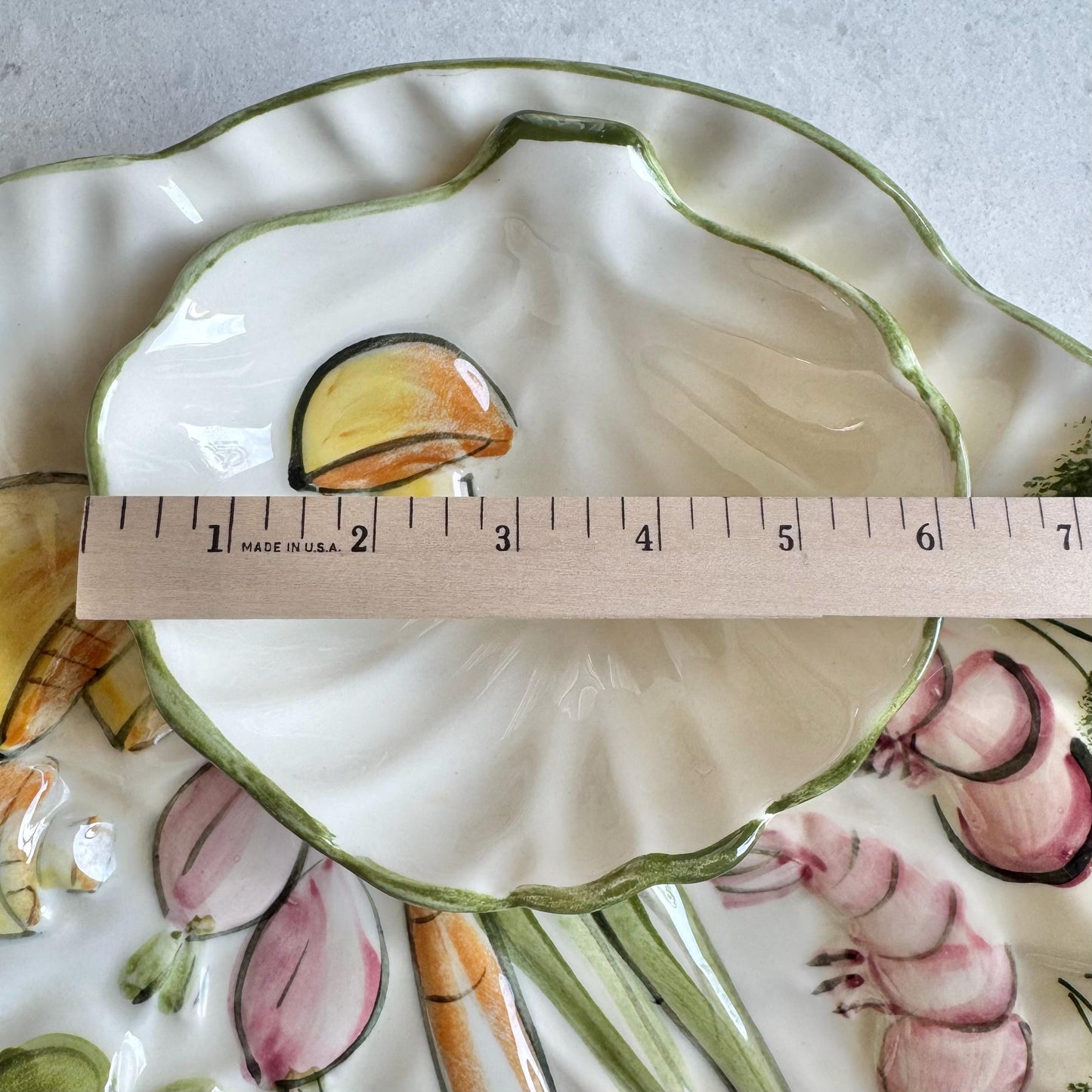 Vintage Los Angeles Pottery Large Dip and Chip/Veggie Platter