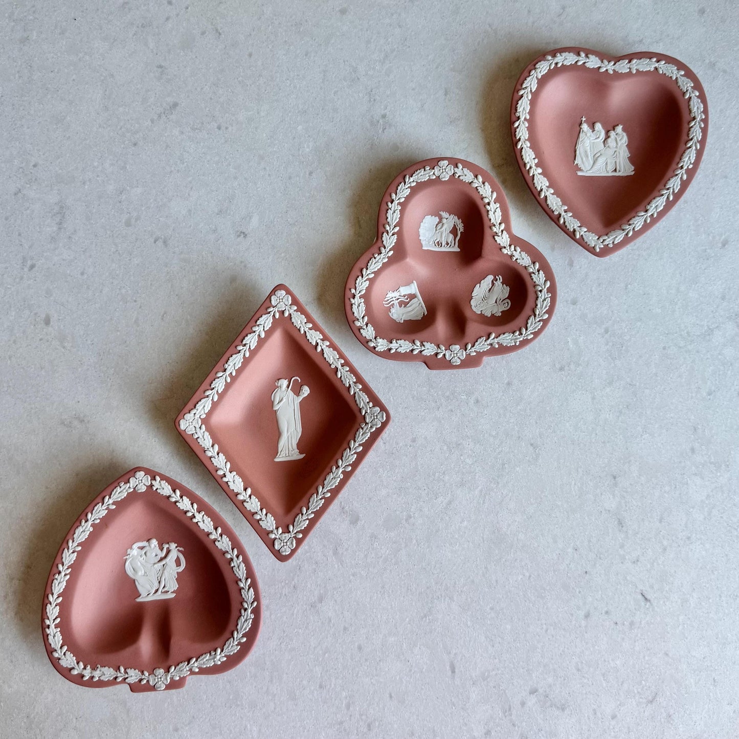 Vintage Wedgwood Cream on Terra Cotta Bridge Set - 4 Pieces