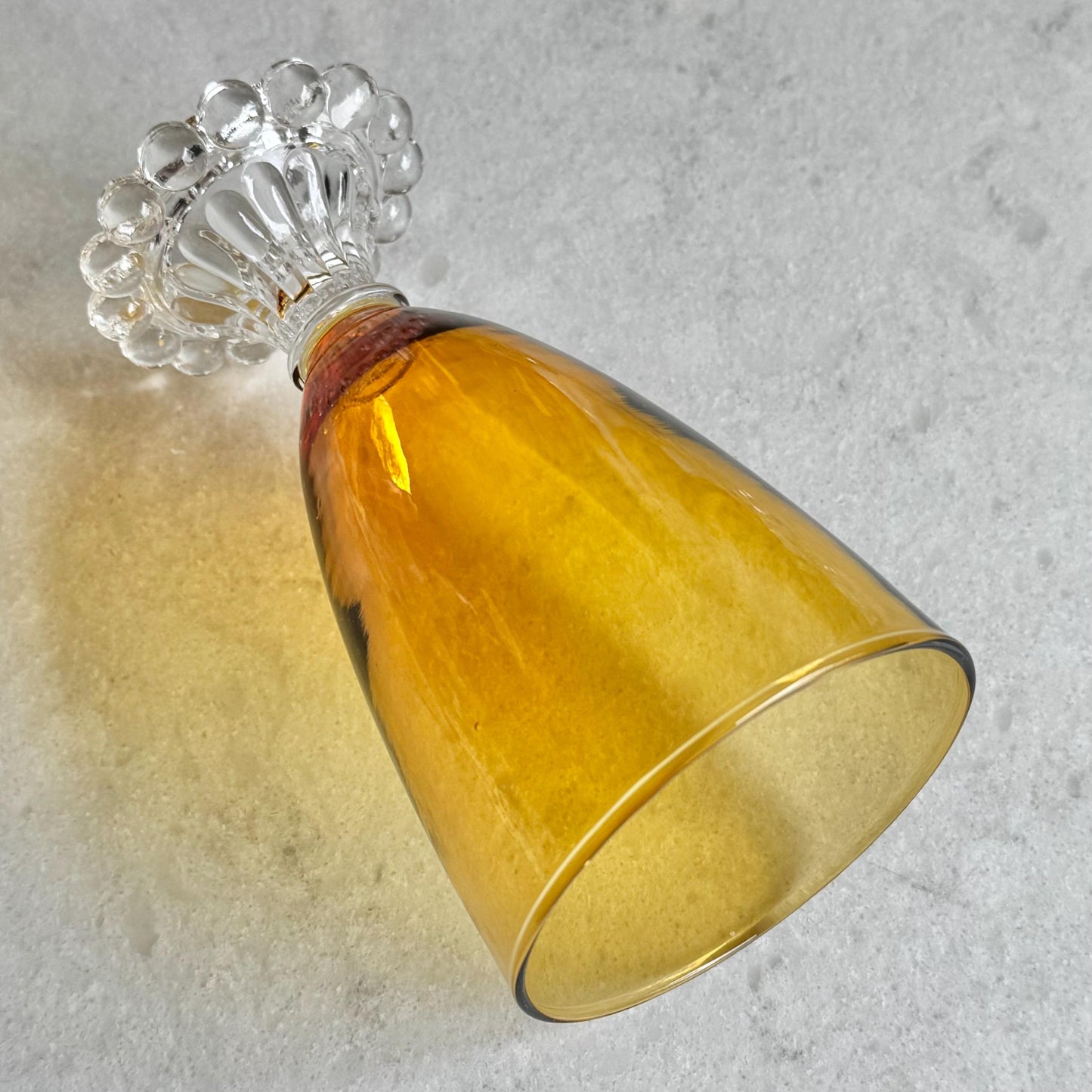 Vintage Anchor Hocking Berwick Boopie Amber Bubble Glasses - Set of 10