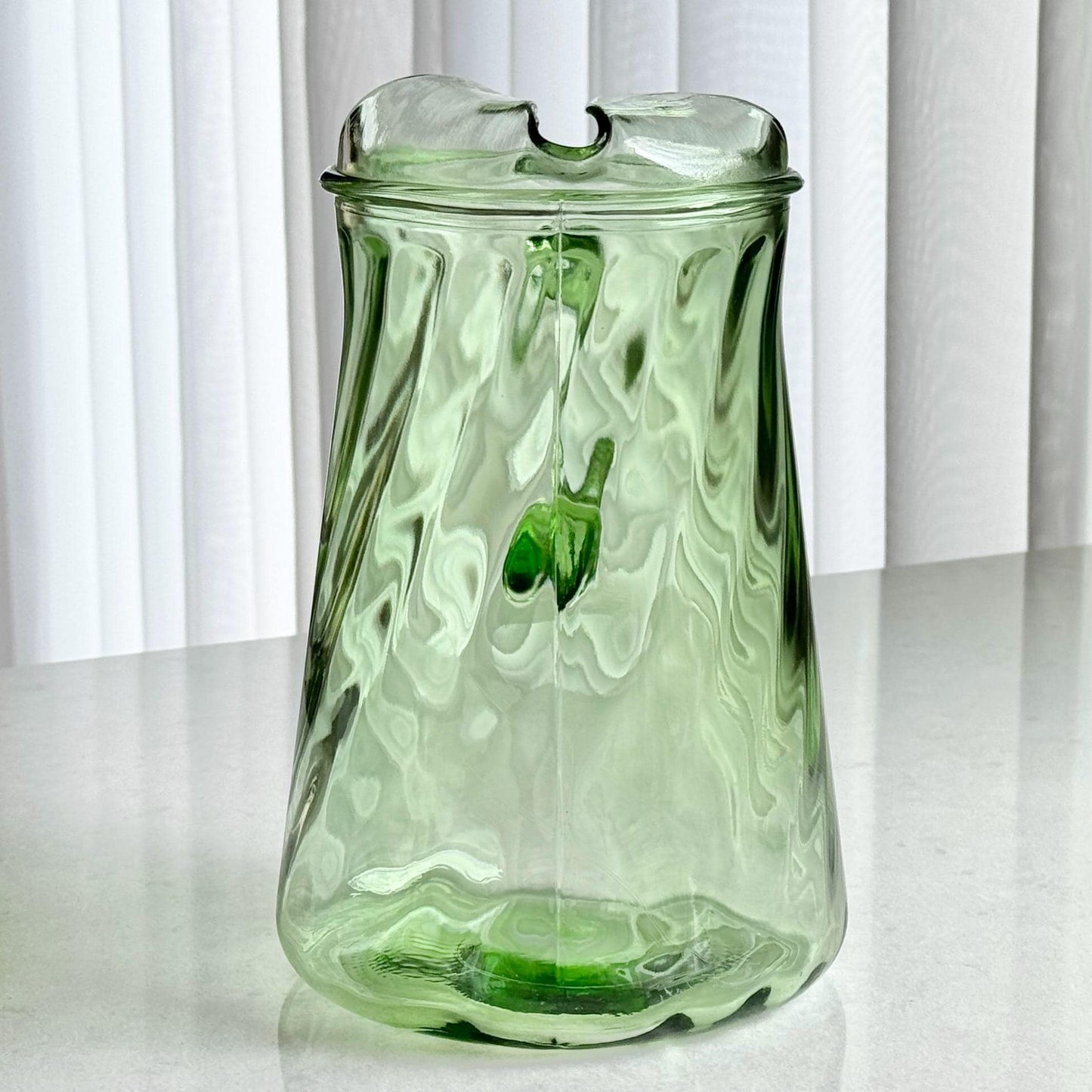 Vintage Green Swirl Pitcher