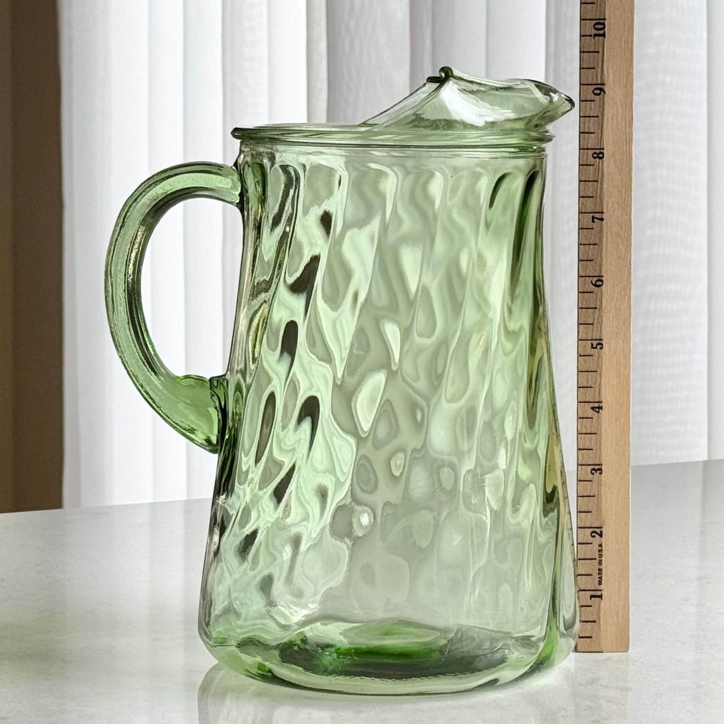 Vintage Green Swirl Pitcher