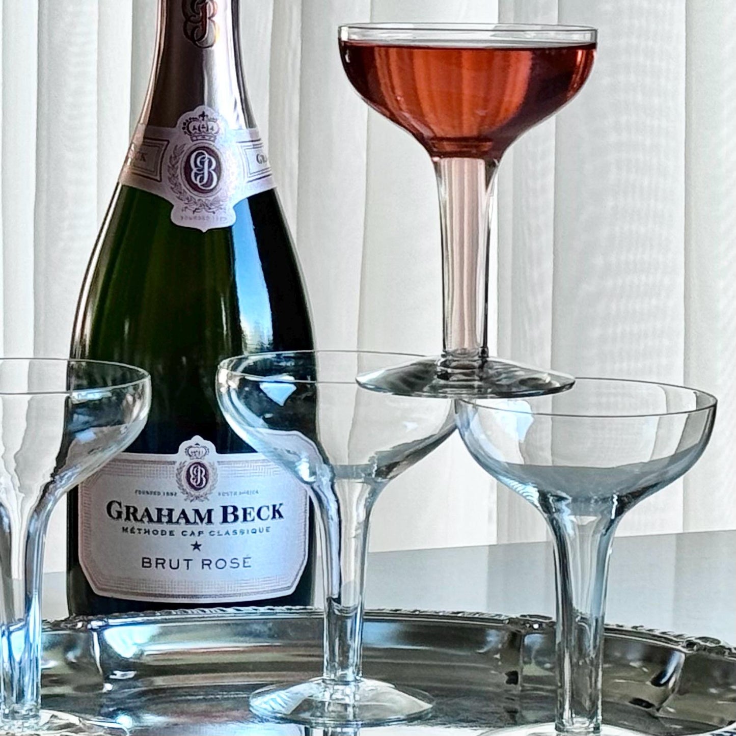 Vintage Hollow Stem Glasses - Set of 4