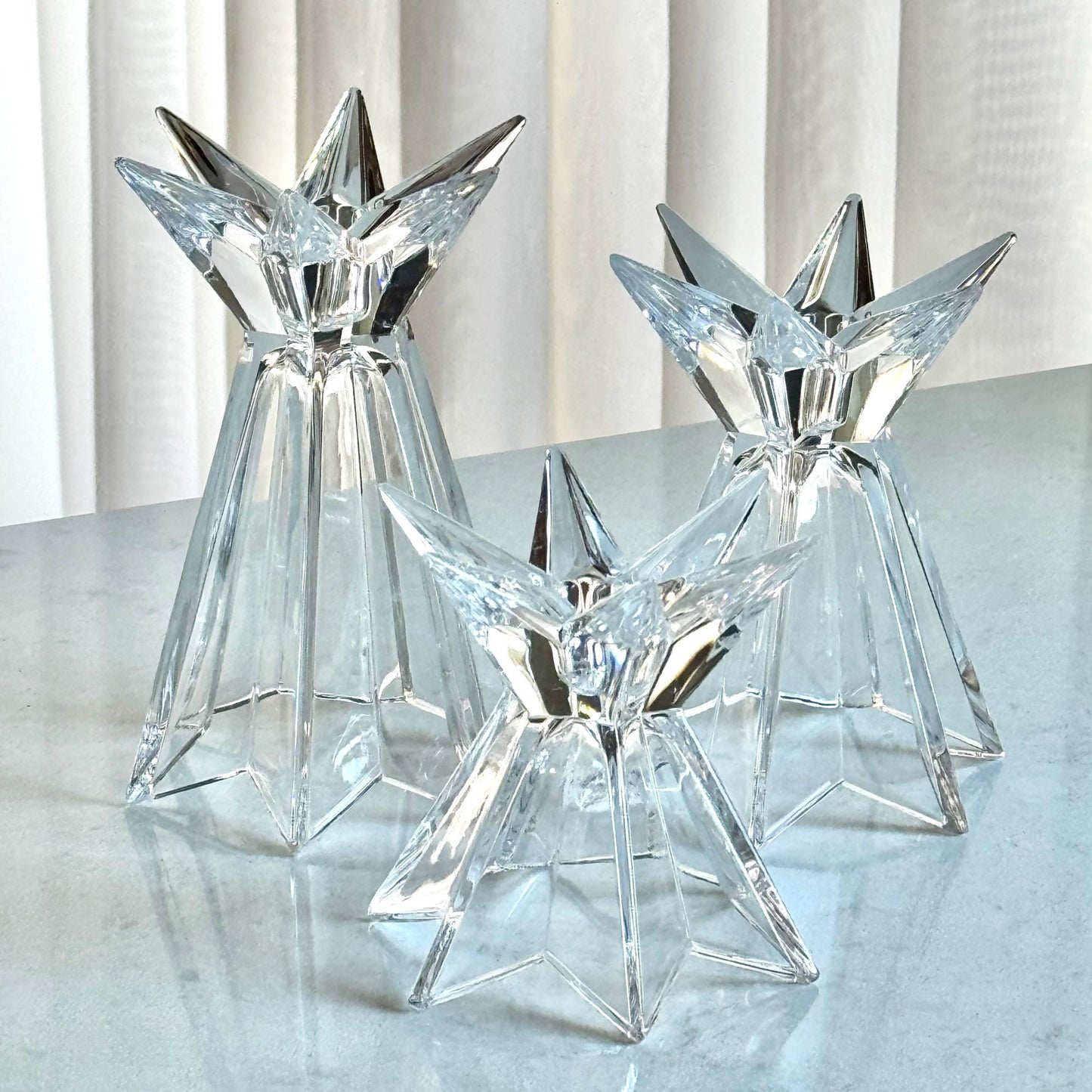Vintage Mikasa Galaxia Candle Holders (circa 1997 - 2000) - Set of six (two each of three sizes)