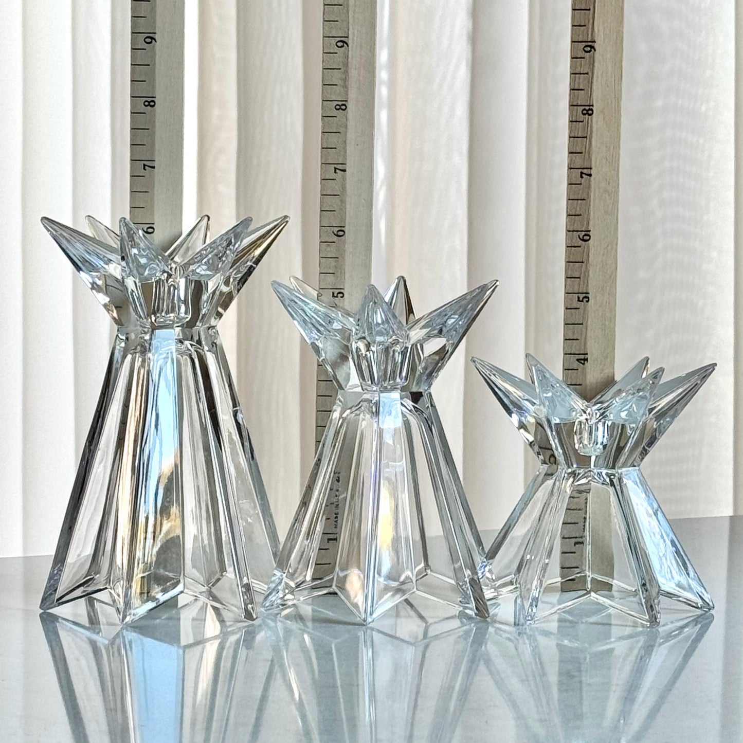 Vintage Mikasa Galaxia Candle Holders (circa 1997 - 2000) - Set of six (two each of three sizes)
