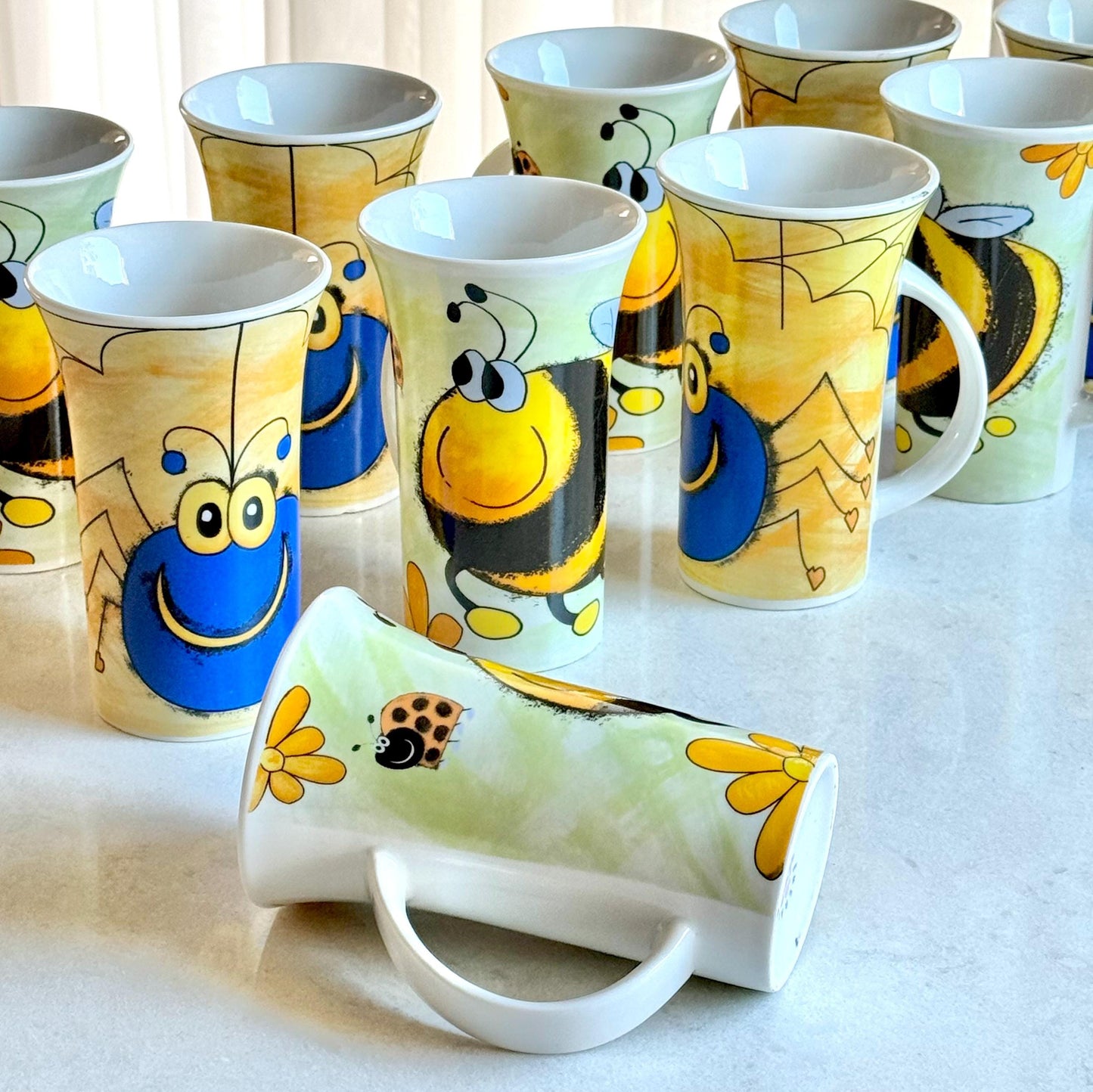 Vintage Dunoon Big Bugs Mugs - Set of 10 (5 each of 2 designs)