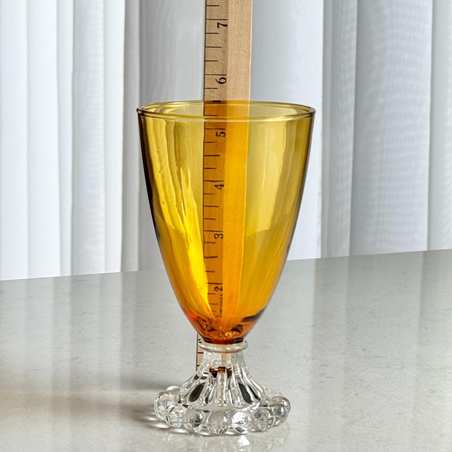 Vintage Anchor Hocking Berwick Boopie Amber Bubble Glasses - Set of 10