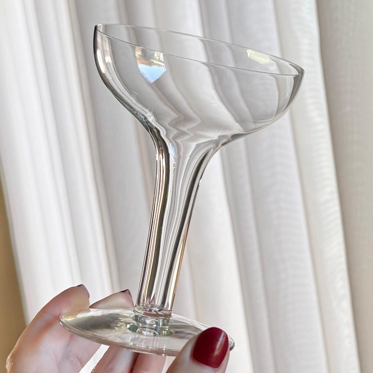 Vintage Hollow Stem Glasses - Set of 4