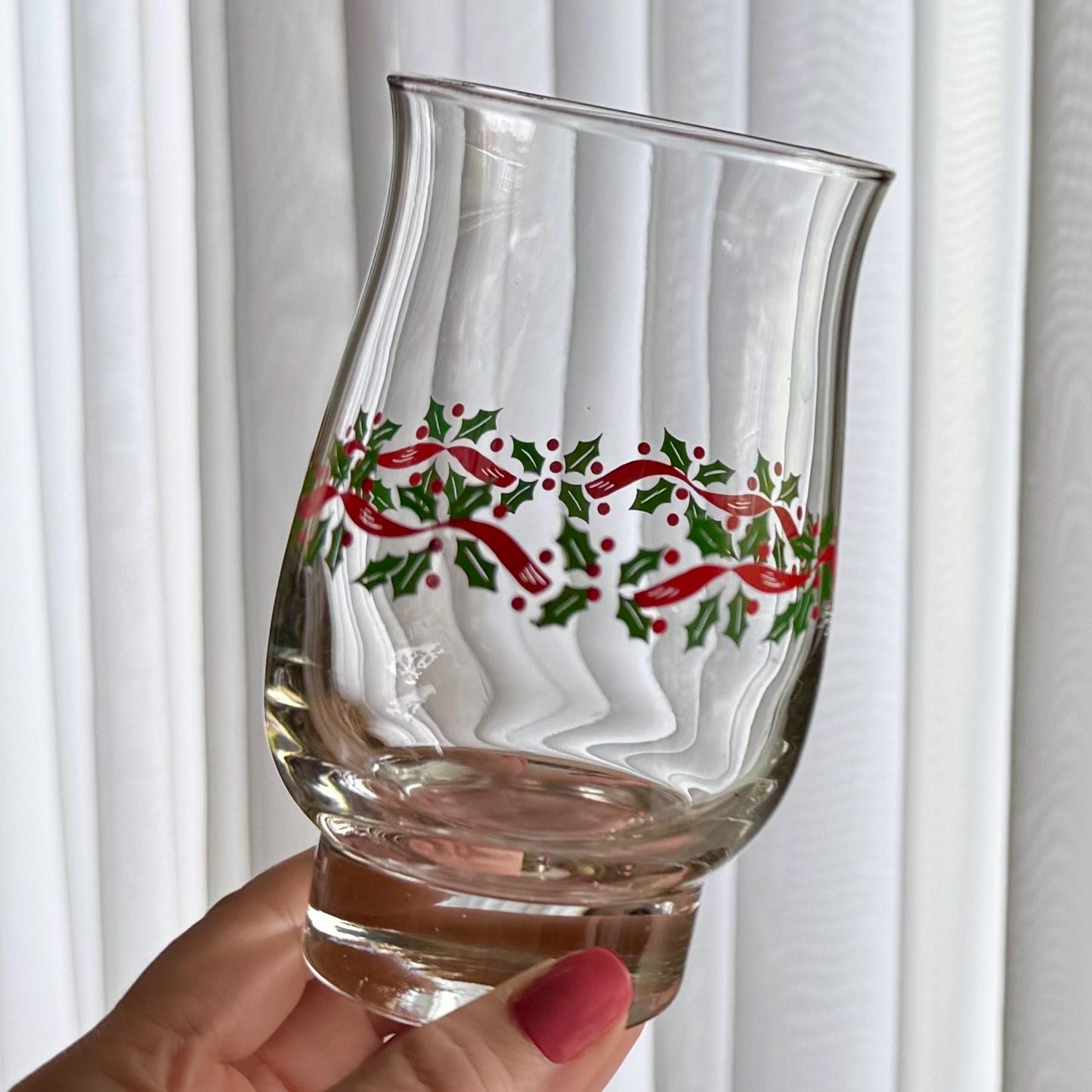 Vintage Libbey Holley Weighted Bottom Tulip Glasses - Set of 4