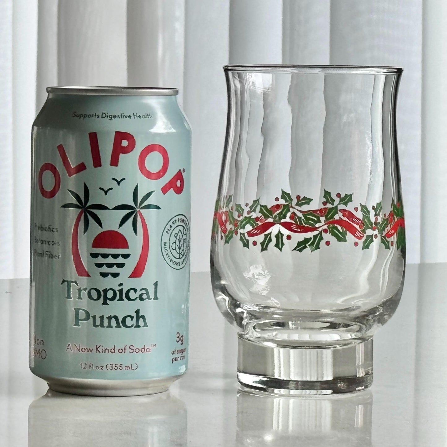 Vintage Libbey Holley Weighted Bottom Tulip Glasses - Set of 4