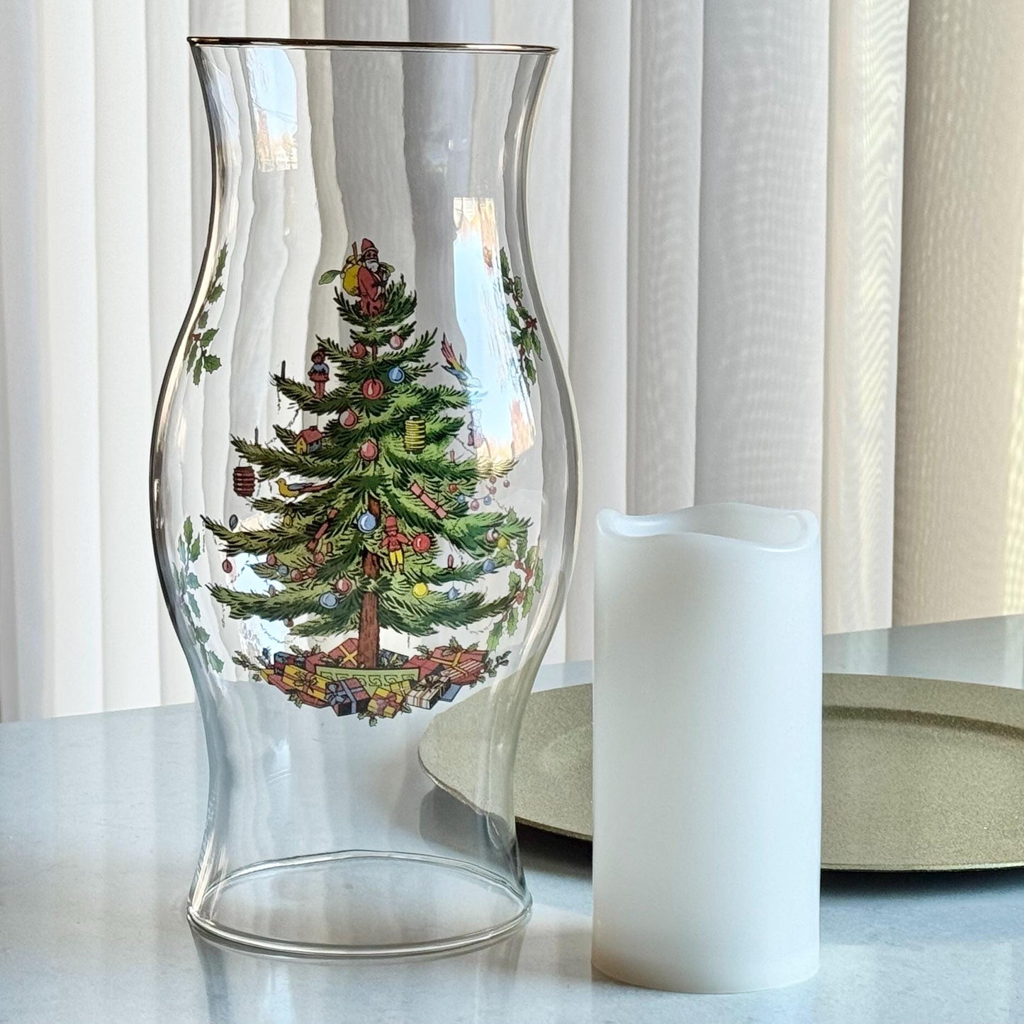 Vintage Spode 11-1/2 Inch Candle Hurricane