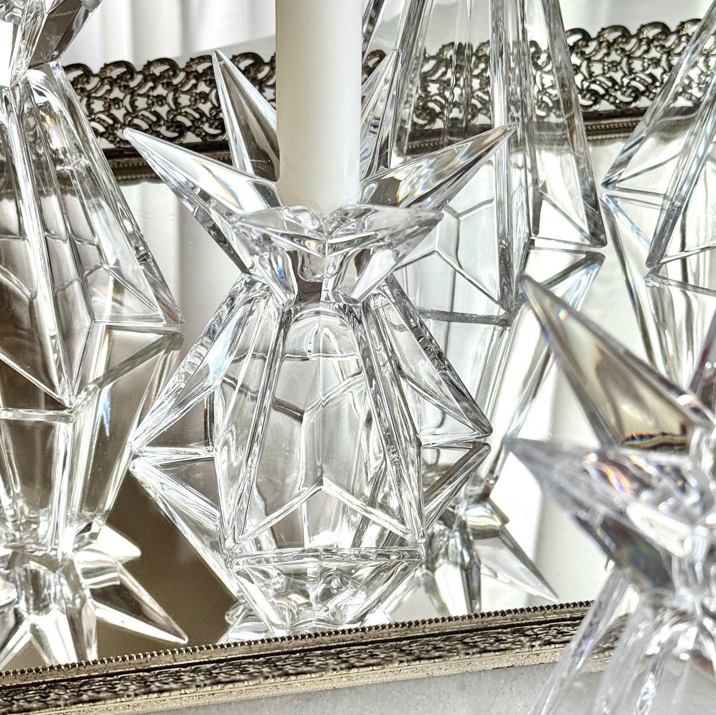 Vintage Mikasa Galaxia Candle Holders (circa 1997 - 2000) - Set of six (two each of three sizes)