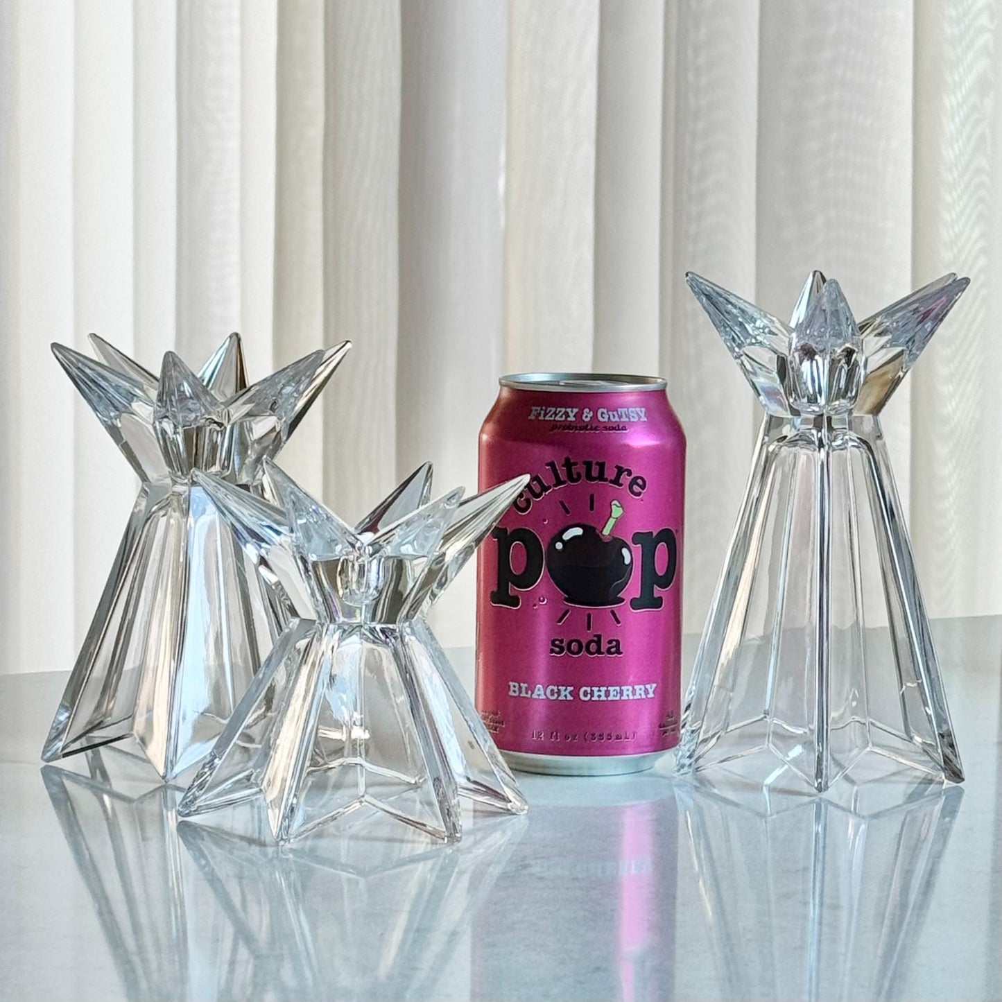 Vintage Mikasa Galaxia Candle Holders (circa 1997 - 2000) - Set of six (two each of three sizes)