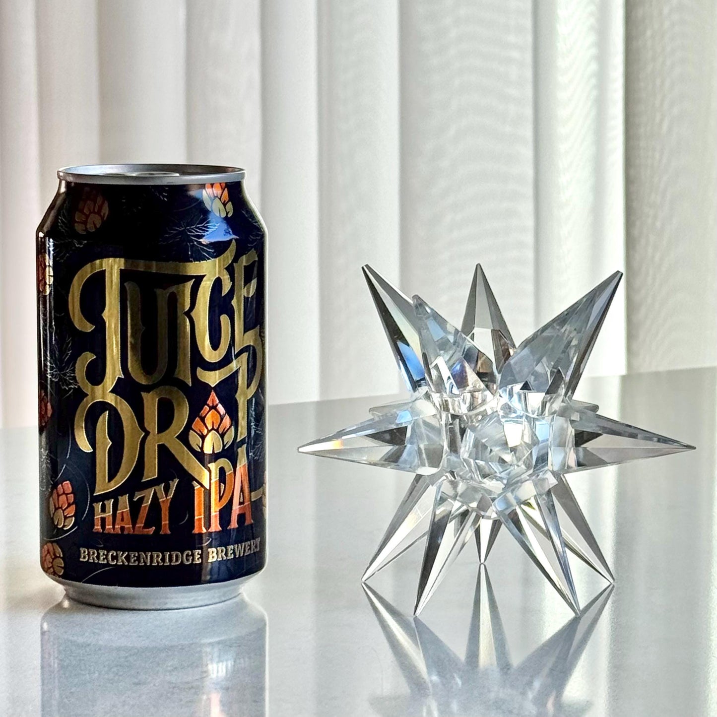 Vintage Godinger Shannon Crystal Moravian Star Candlestick Holders  - Set of 2