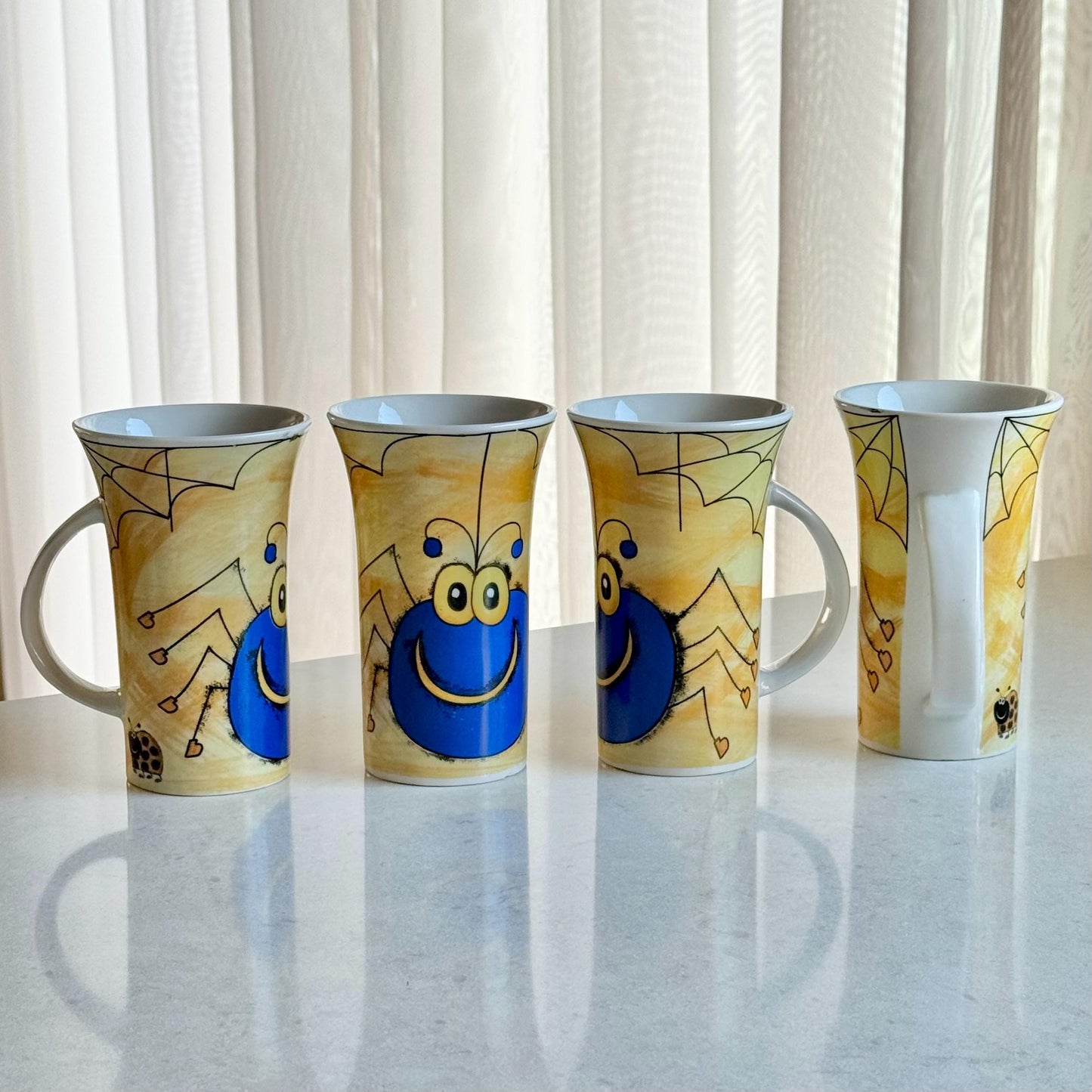 Vintage Dunoon Big Bugs Mugs - Set of 10 (5 each of 2 designs)