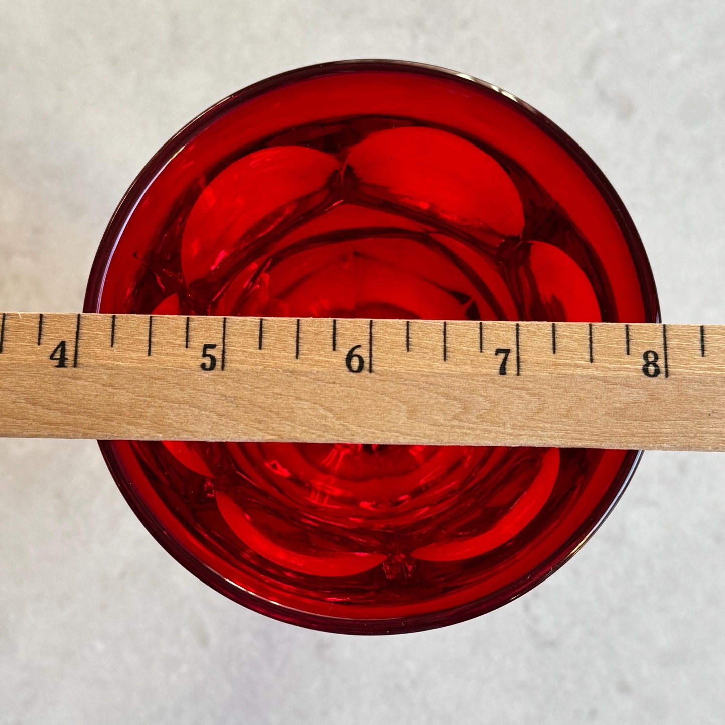 Vintage Fostoria Argus Ruby Red Glasses (circa 1964 - 1982) - Set of 8 Large Goblets