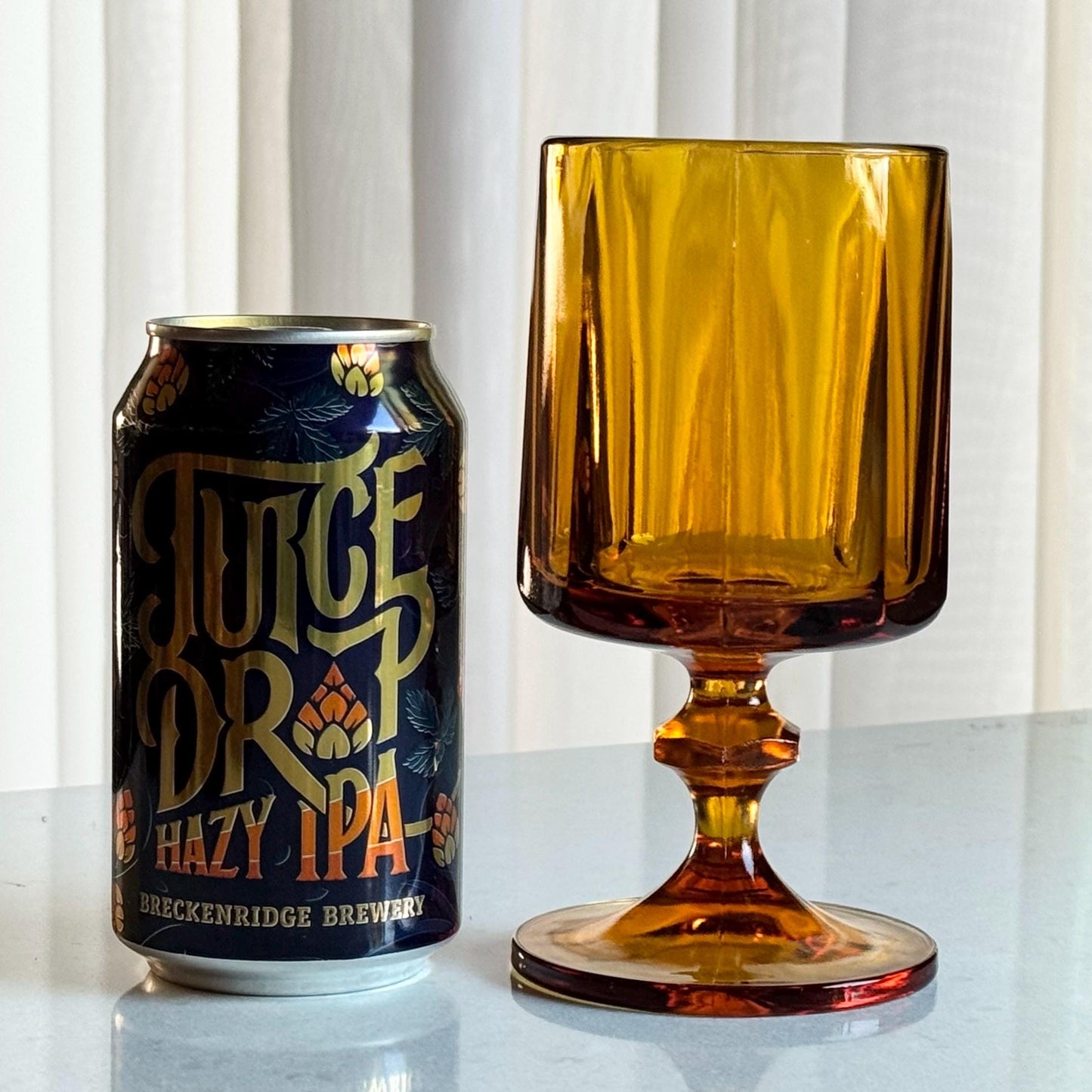 Vintage Nouveau Gold Paneled Glasses - Set of 12