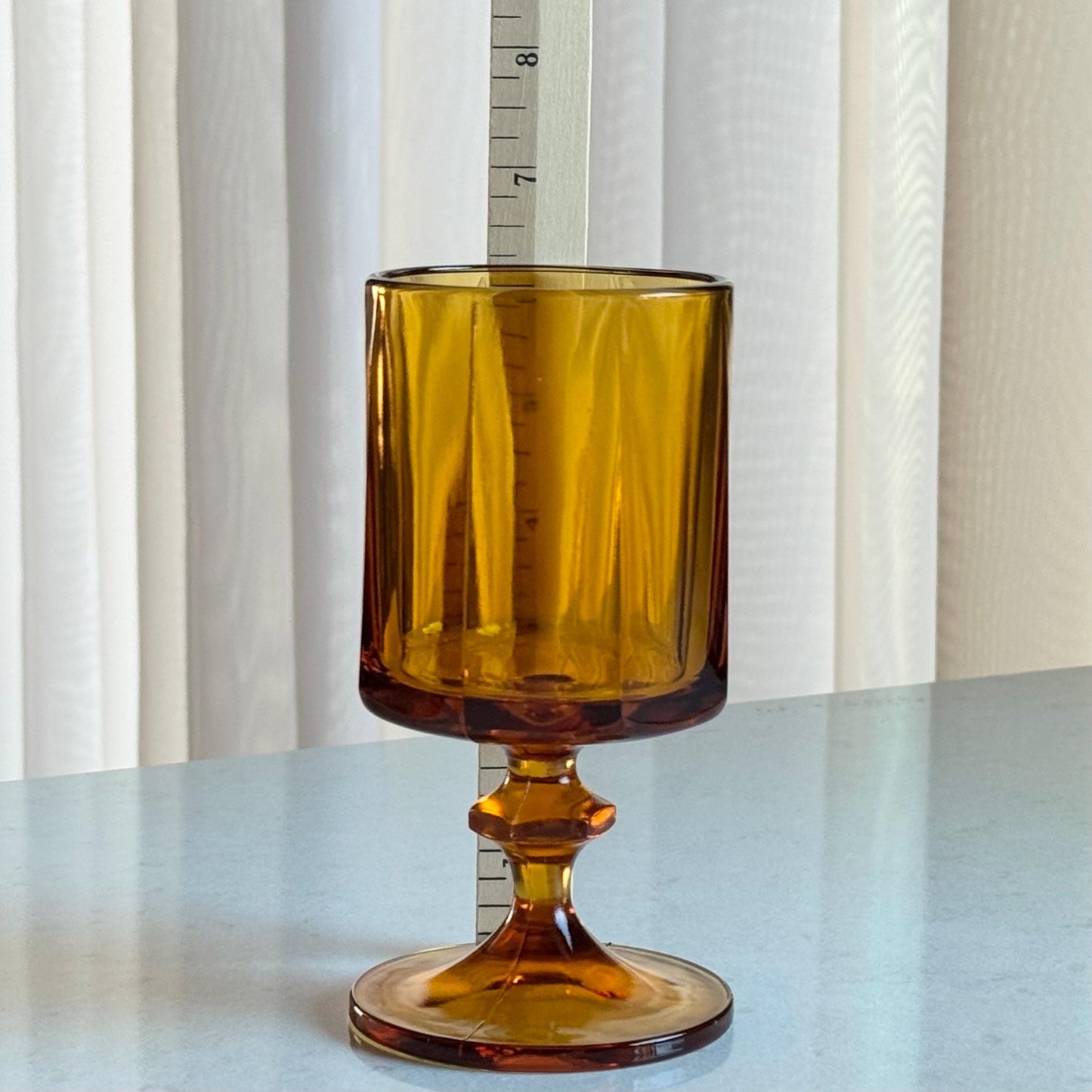 Vintage Nouveau Gold Paneled Glasses - Set of 12