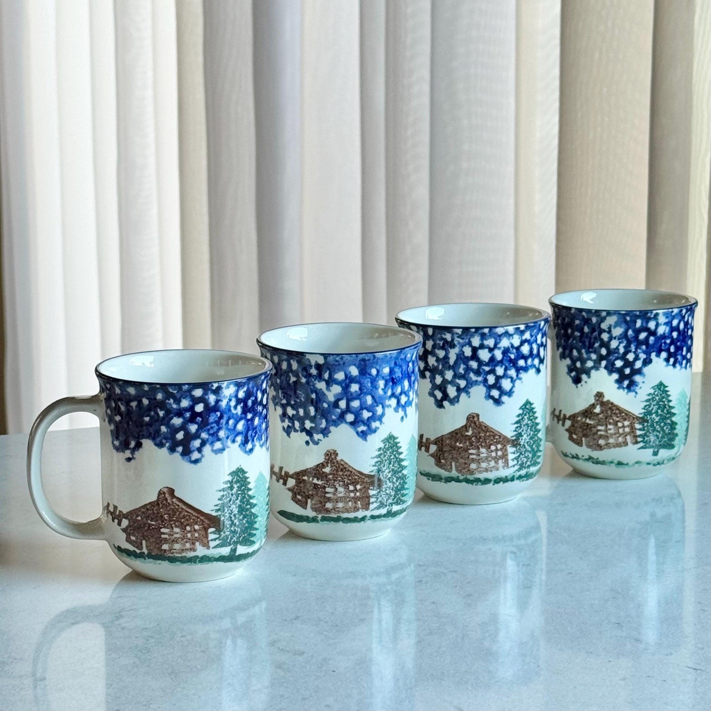 Vintage Thomson Woodland Dishes - Service for Four (12 pieces total)