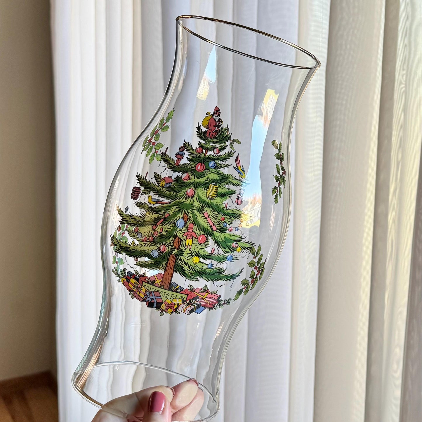 Vintage Spode 11-1/2 Inch Candle Hurricane